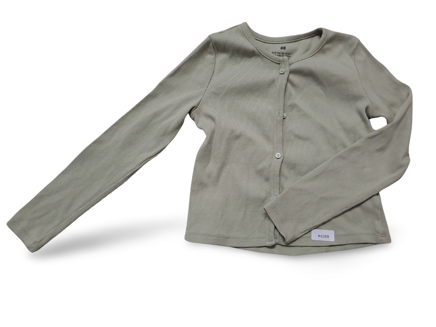 Rippstrickjacke mit Knopfleiste - Gr. 122