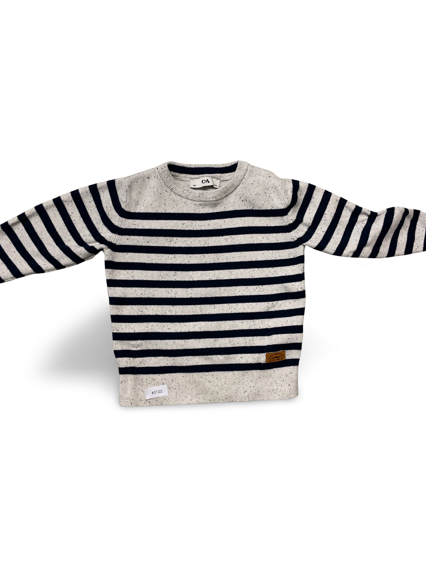 Gestreifter Strickpullover - Gr. 104