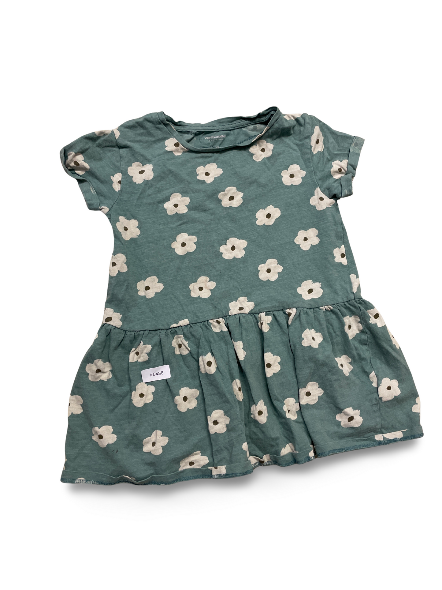 Kleid kurzarm mit Blumenmuster - Gr. 110