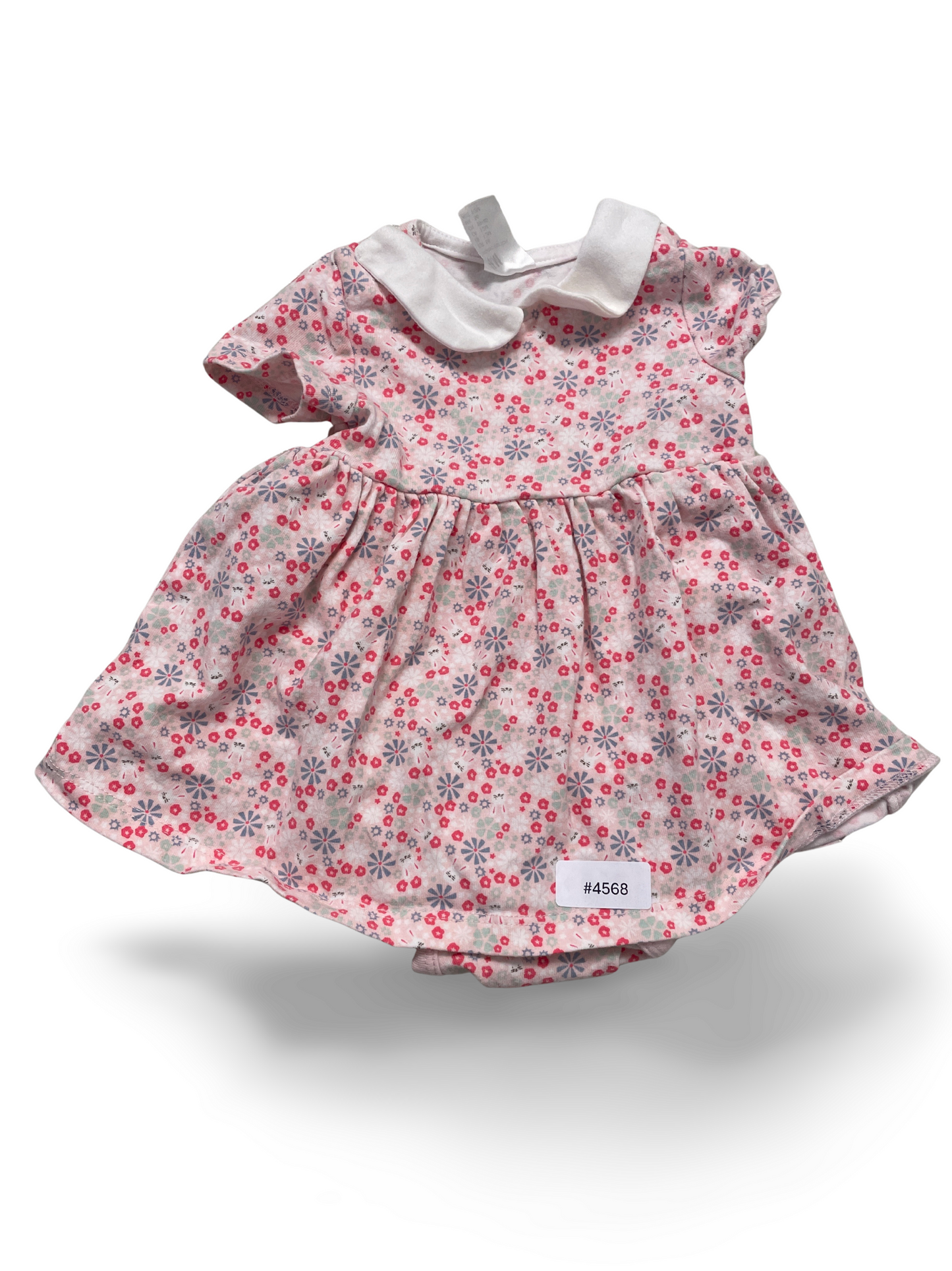 Robe à manches courtes pour bébé avec body intégré - Taille 56