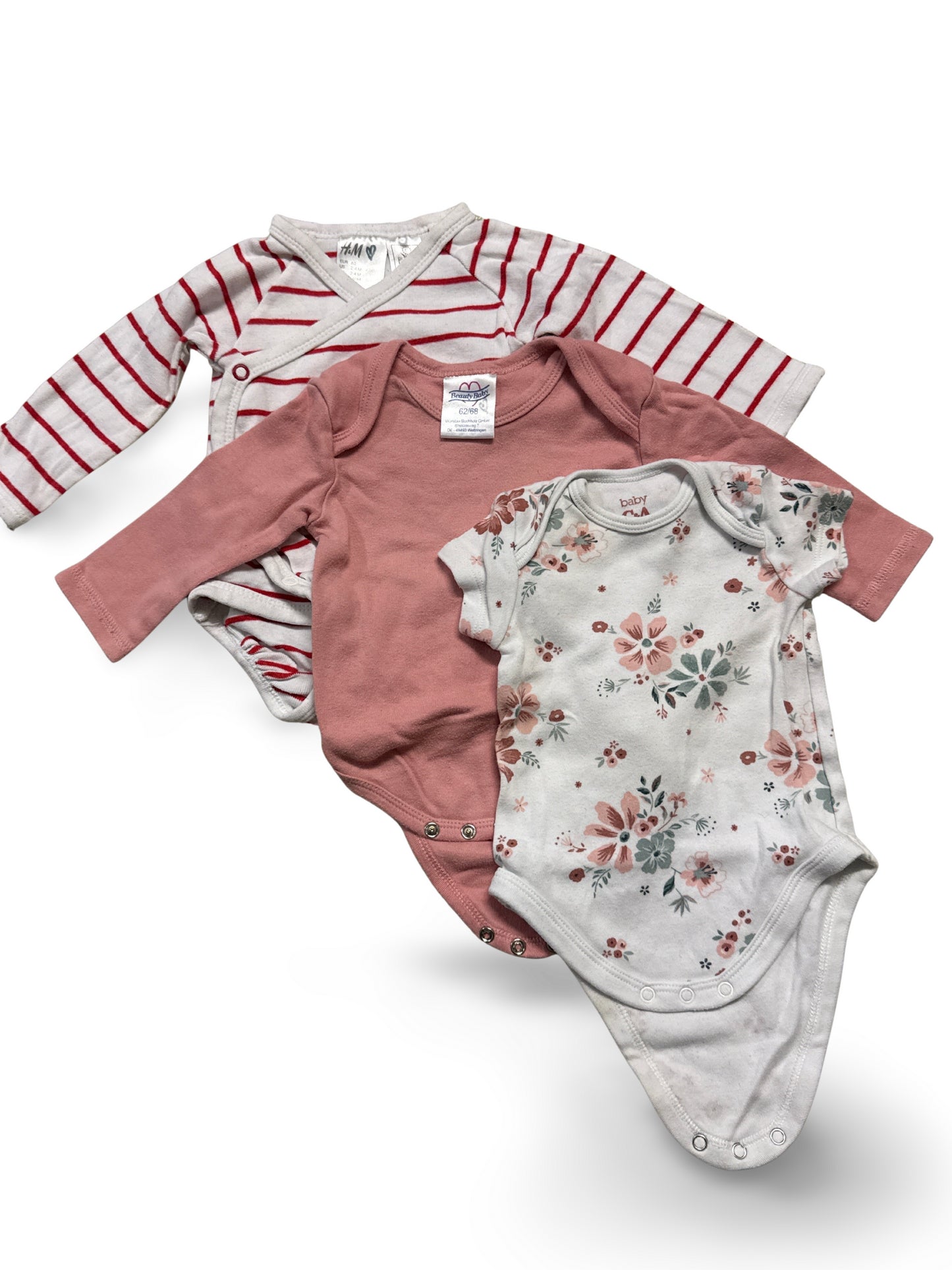 3er Bundle Langarm-Bodies - Gr. 62