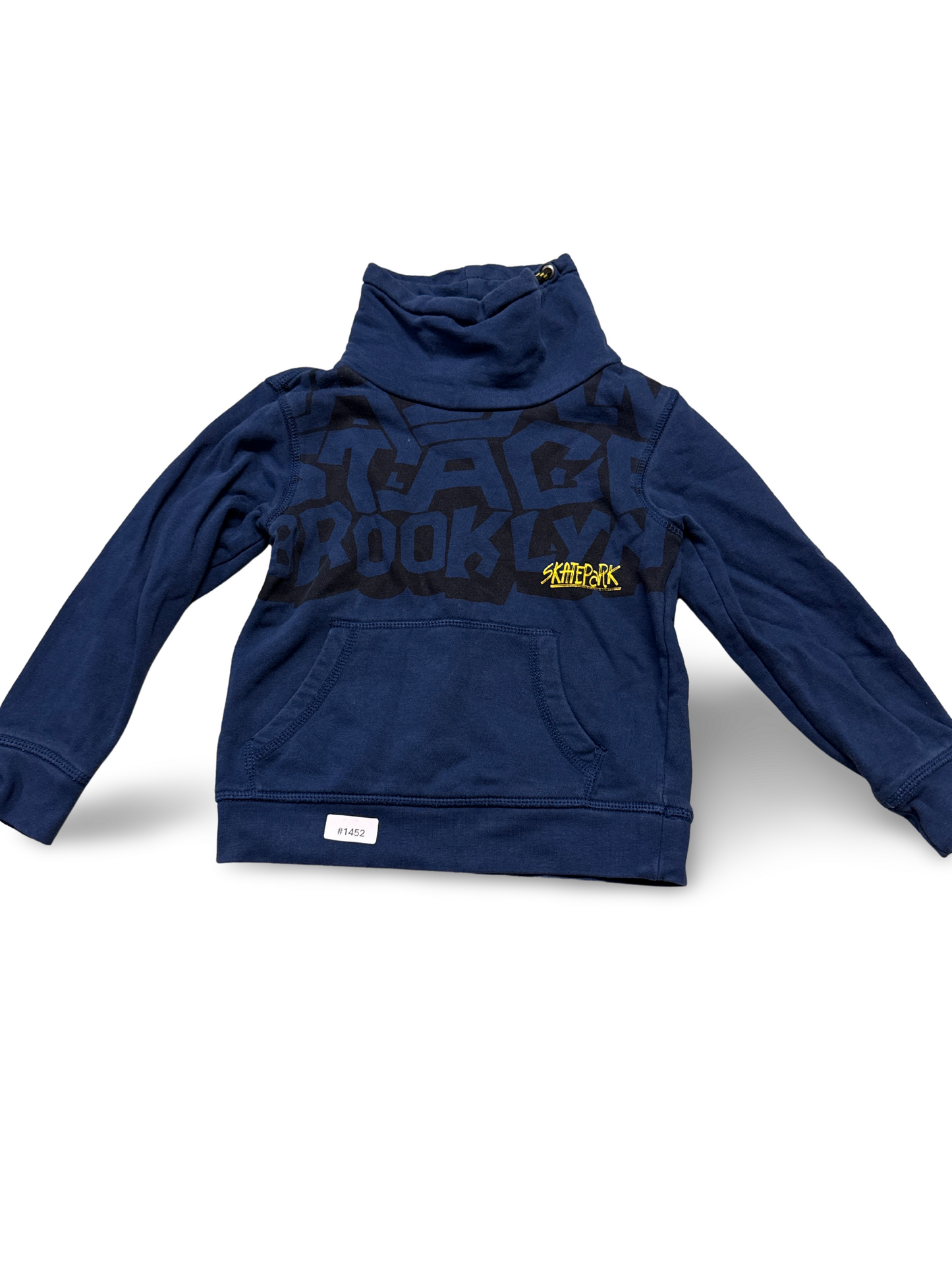 Sweatshirt mit Rollkragen und Kängurutasche - Gr. 110