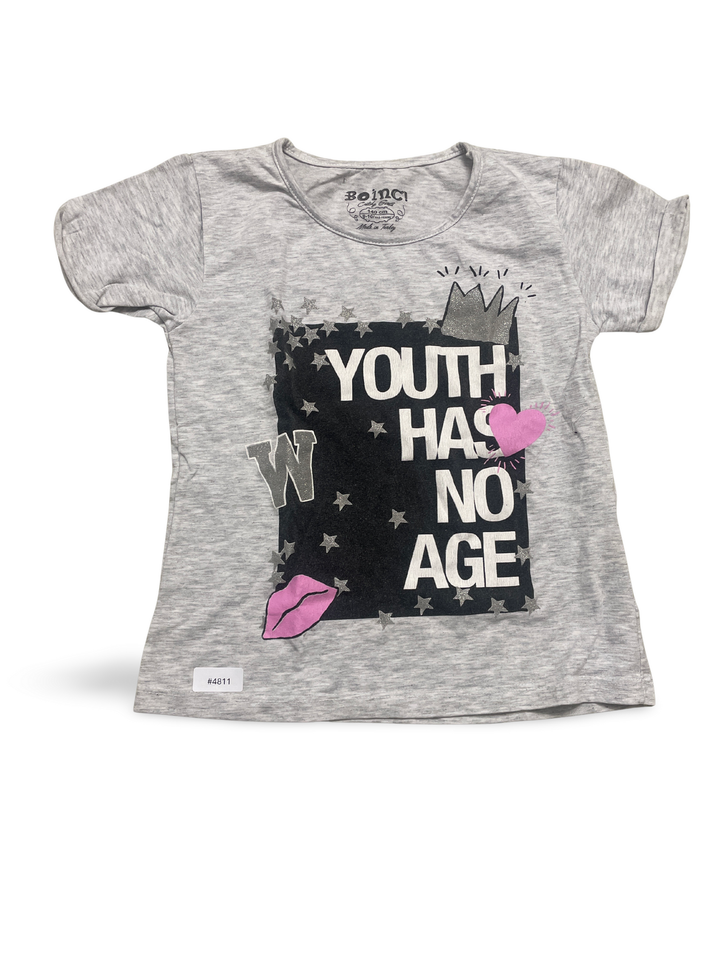 T-Shirt mit Statement-Print und Herz - Gr. 140