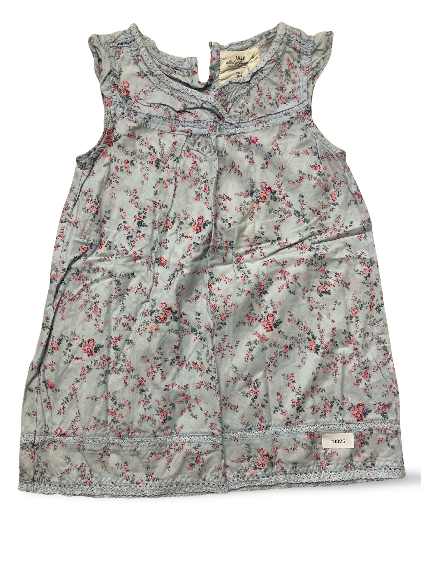 Ärmelloses Blumenkleid - Gr. 128
