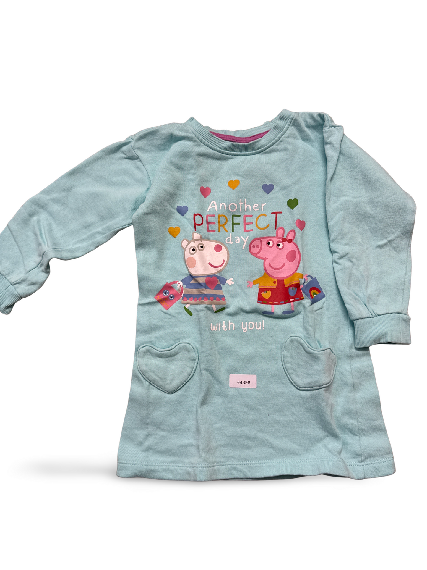 Sweatkleid mit Peppa Pig Motiv - Gr. 98