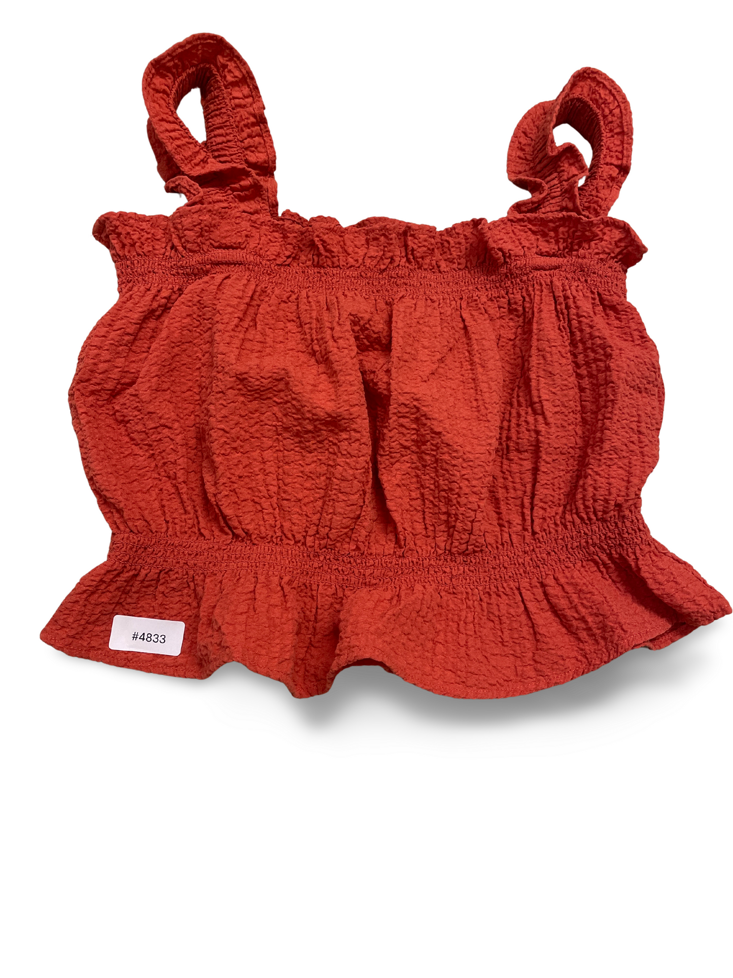 Rotes Trägerkleid mit Rüschen - Gr. 116