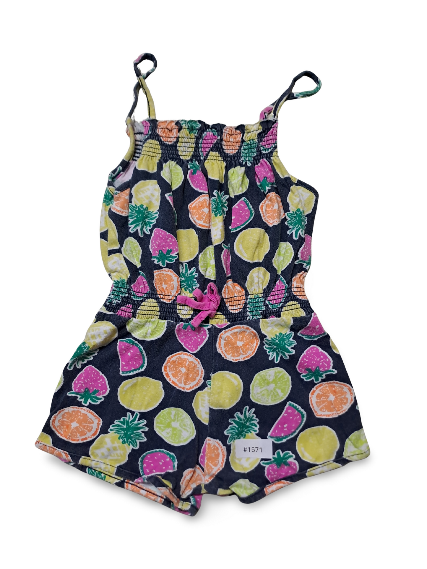 Sommerlicher Trägerstrampler mit Fruchtprint - Gr. 98