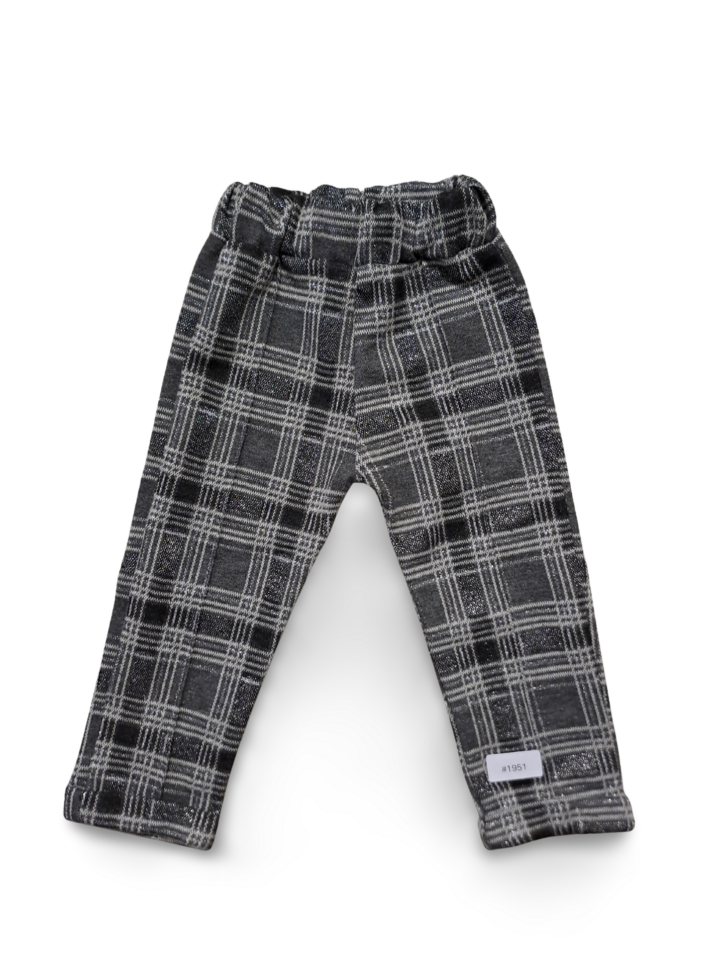 Grau karierte Leggings - Gr. 92