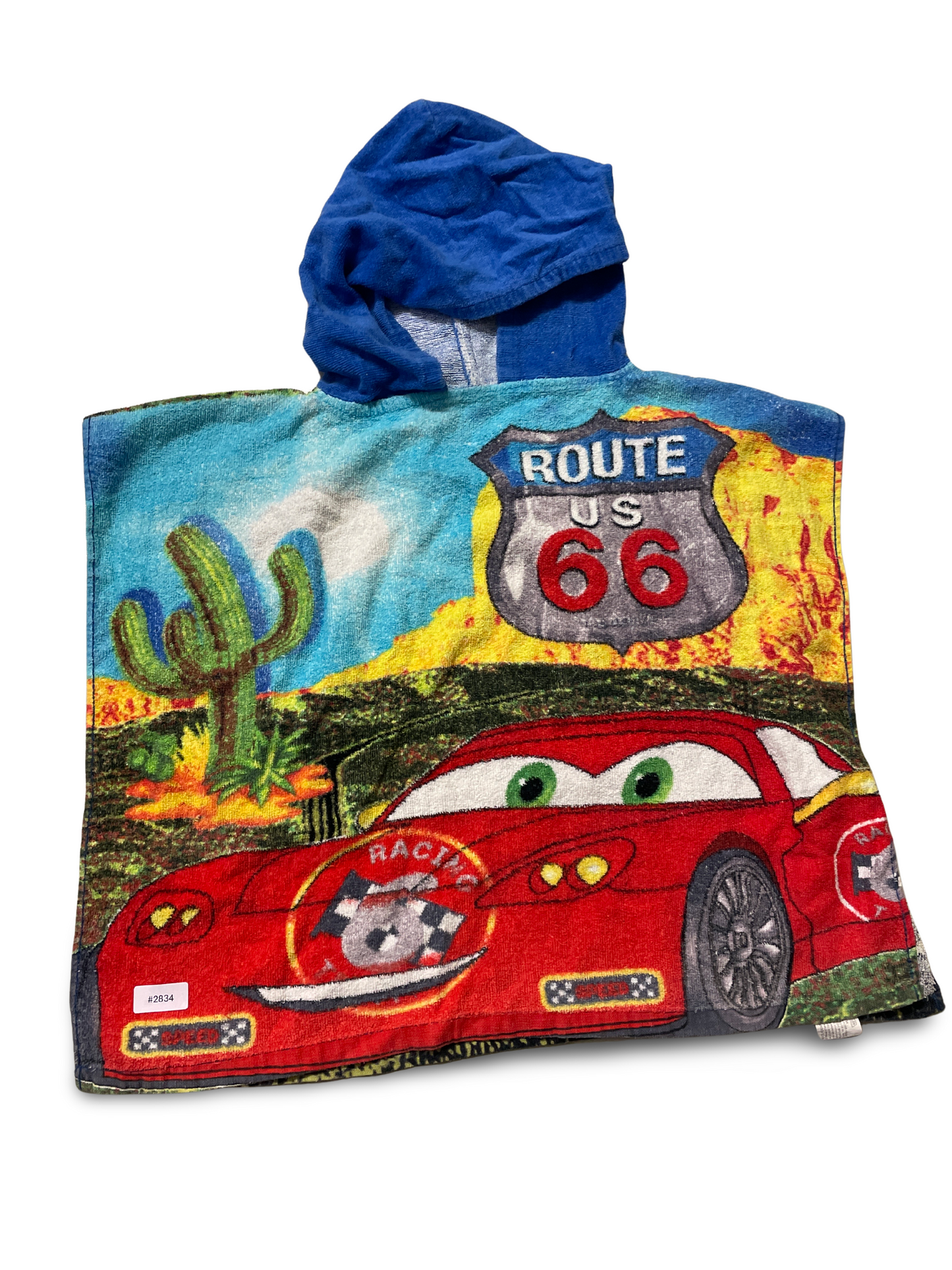 Badeponcho mit Kapuze Cars Motiv - Gr. 92