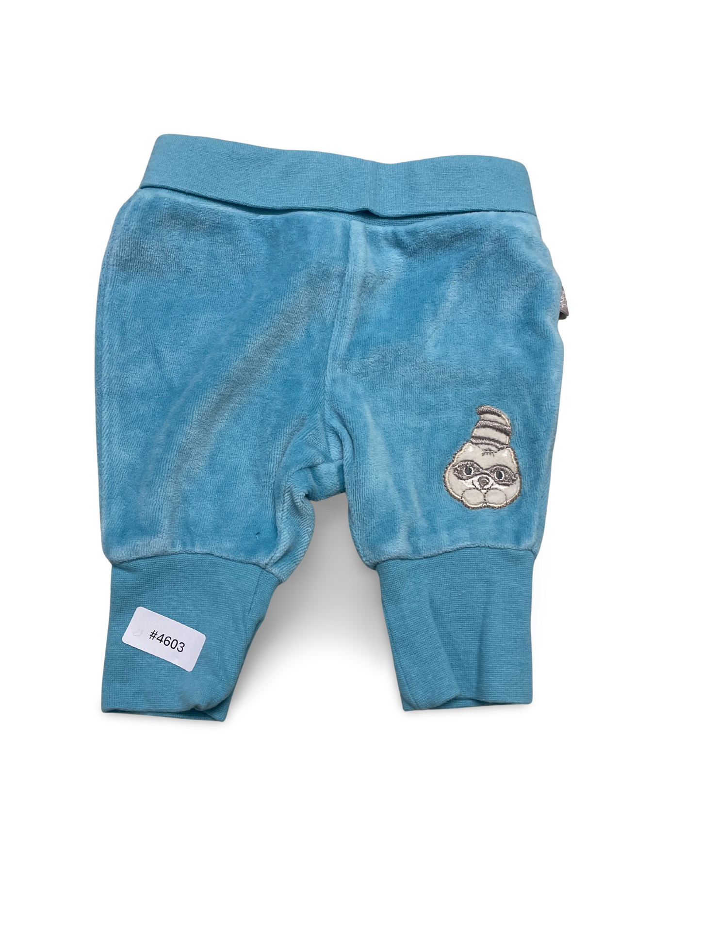 Pantalon de jogging bébé bleu avec application animale - Taille 50