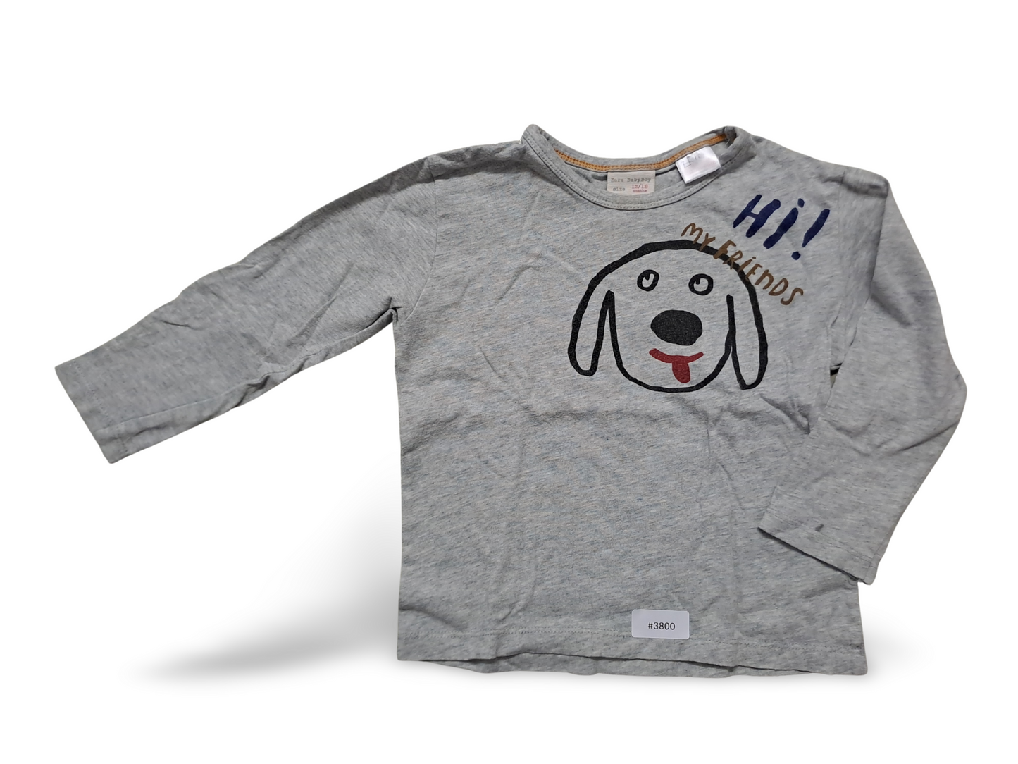 Langarmshirt mit Hundemotiv - Gr. 86