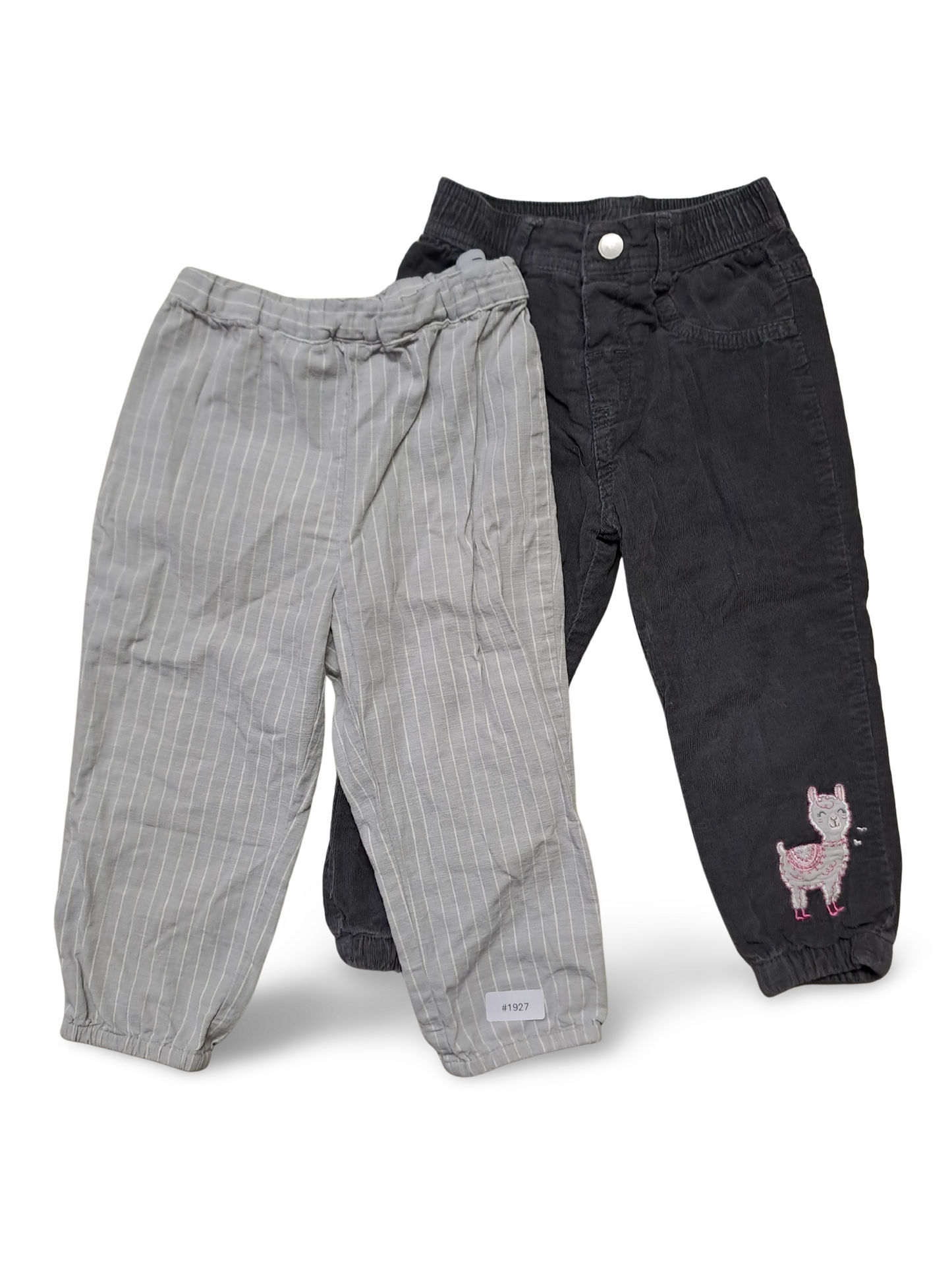 2er Bundle Hosen gestreift und mit Lama-Stickerei - Gr. 98