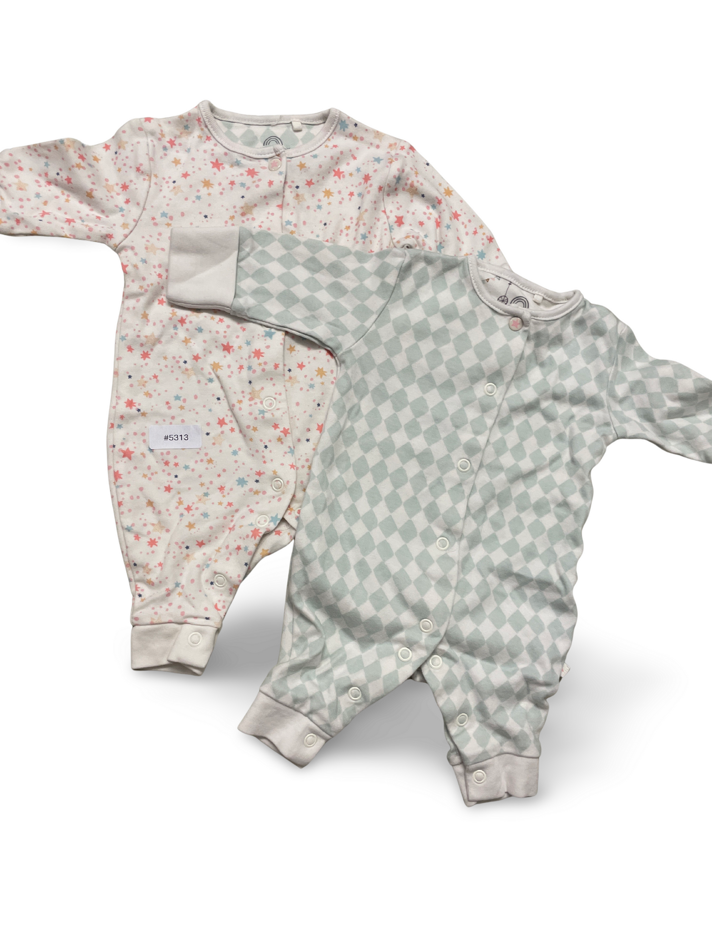 2er Bundle Strampler Sterne und Rauten - Gr. 56