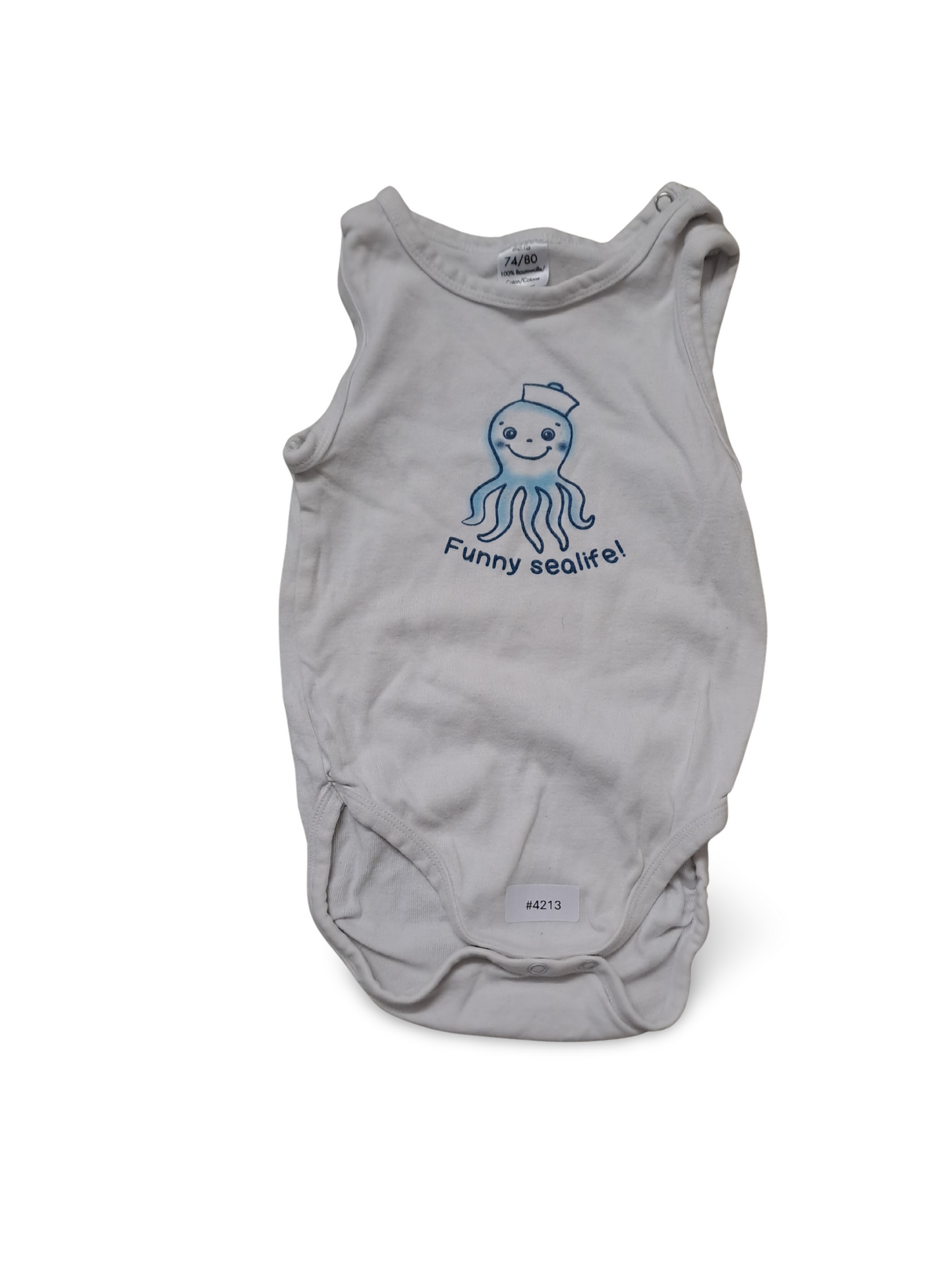 Babybody ärmelos mit Oktopus-Print - Gr. 74