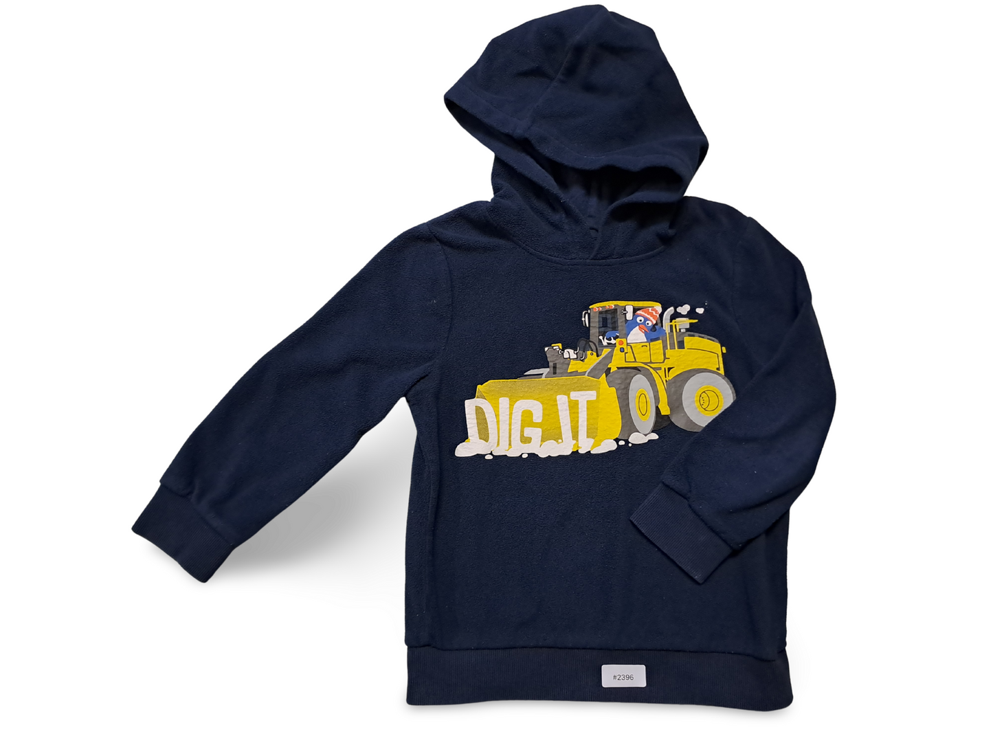 Kapuzenpullover mit Baggerprint - Gr. 116
