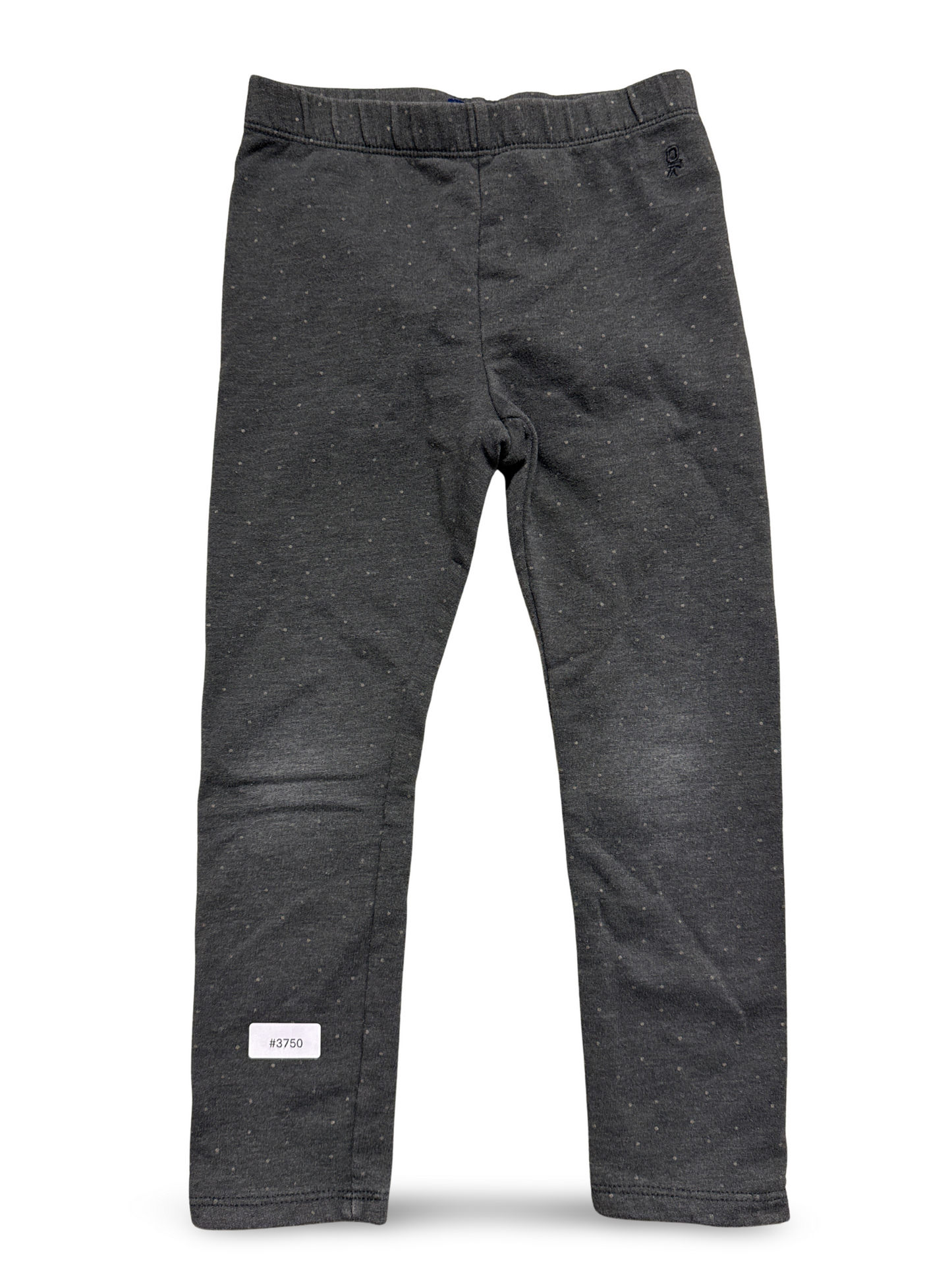 Dunkelgraue warme gepunktete Leggings - Gr. 116