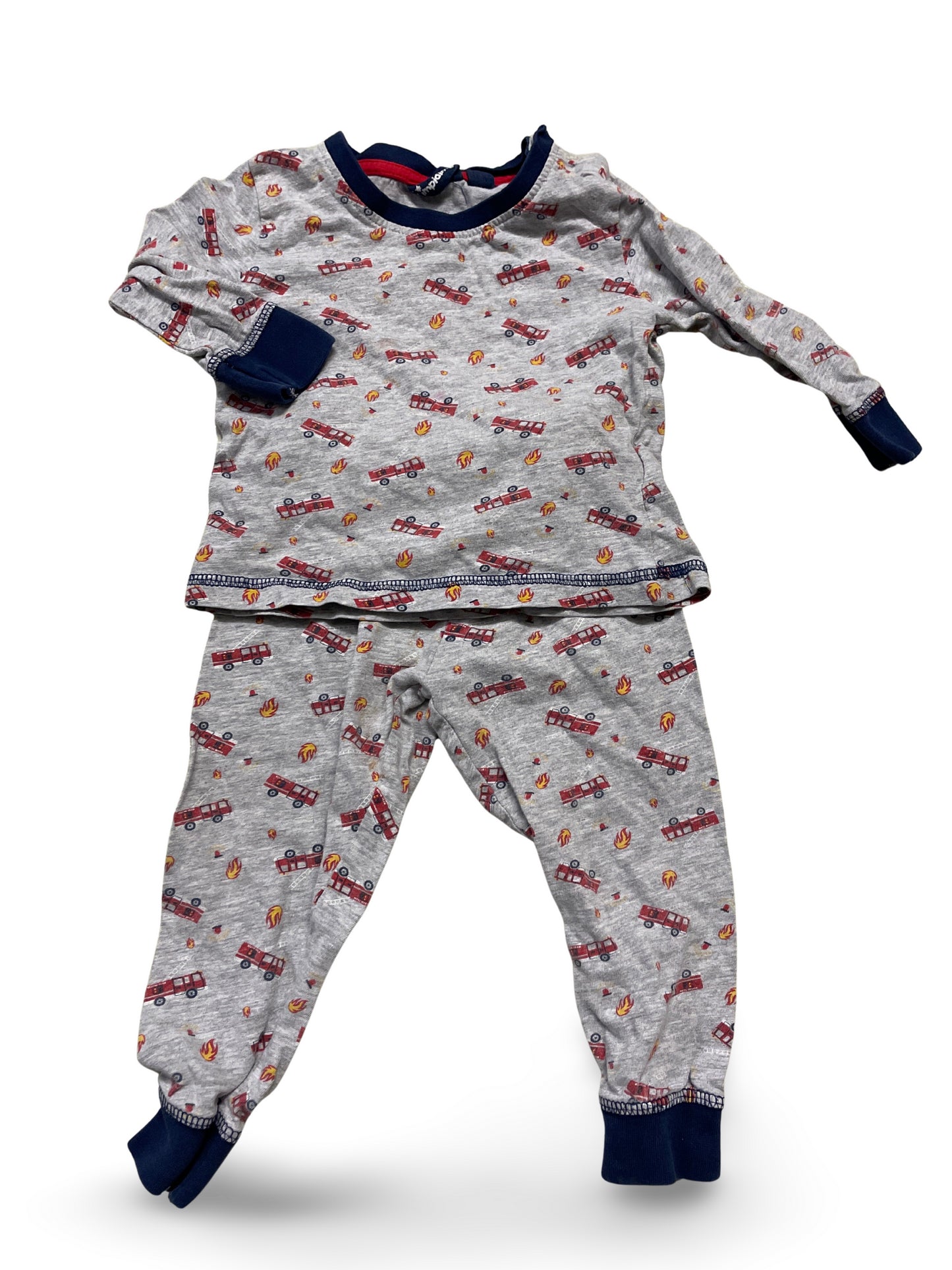 2er Set - Pyjama lang Feuerwehr - Gr. 74