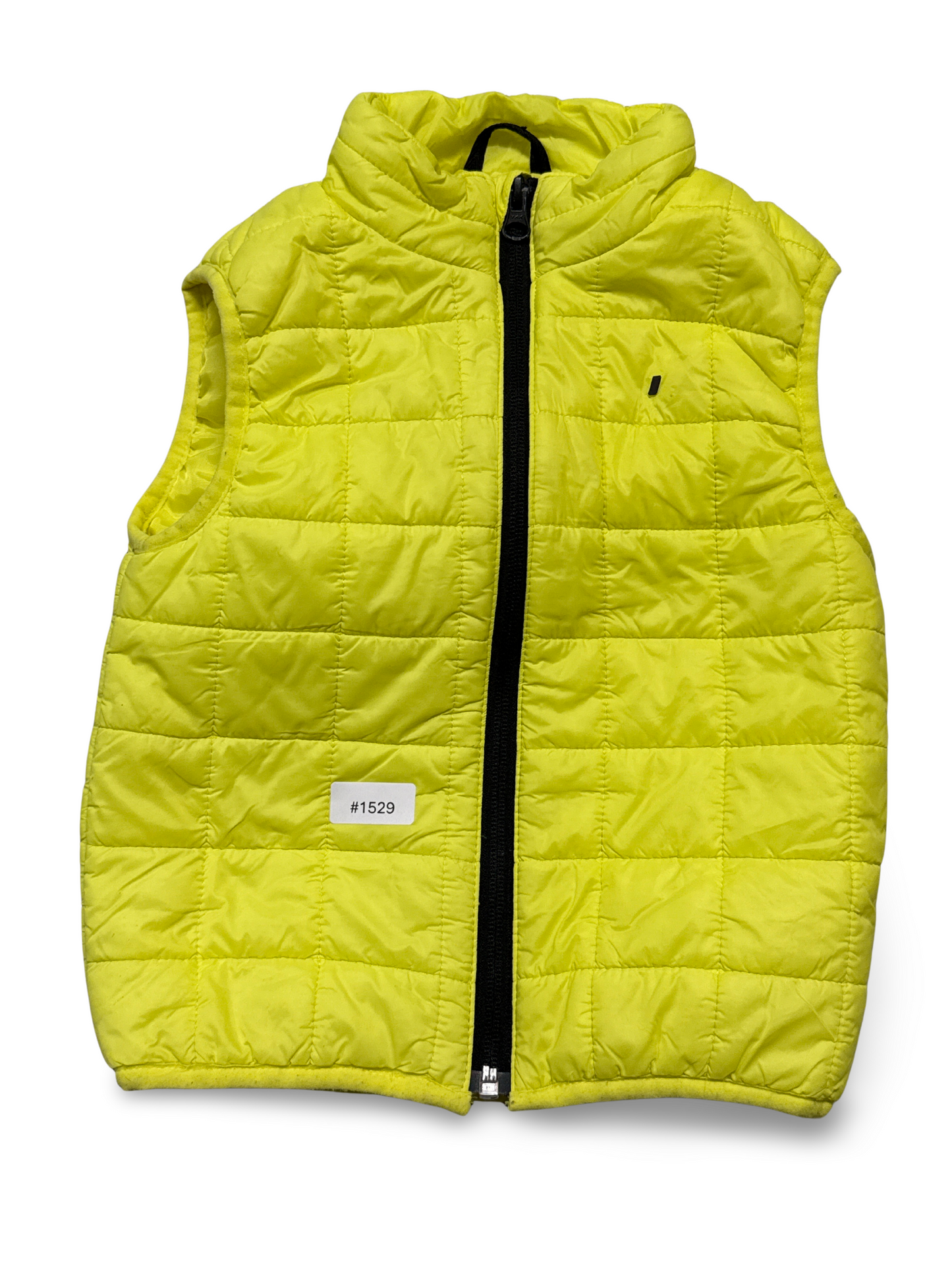 Steppweste Neongelb mit Reissverschluss - Gr. 98
