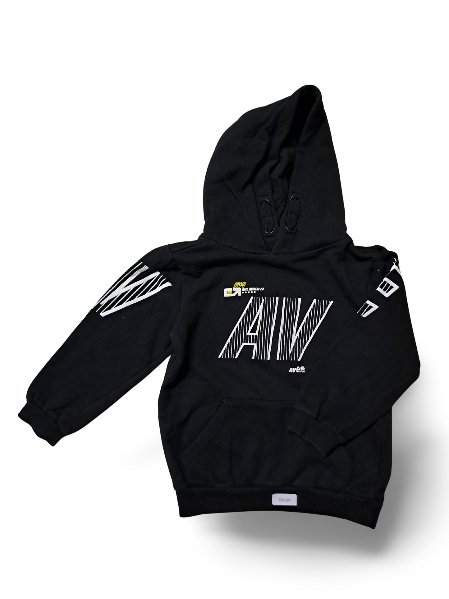 Schwarzer Kapuzenpullover - Gr. 110