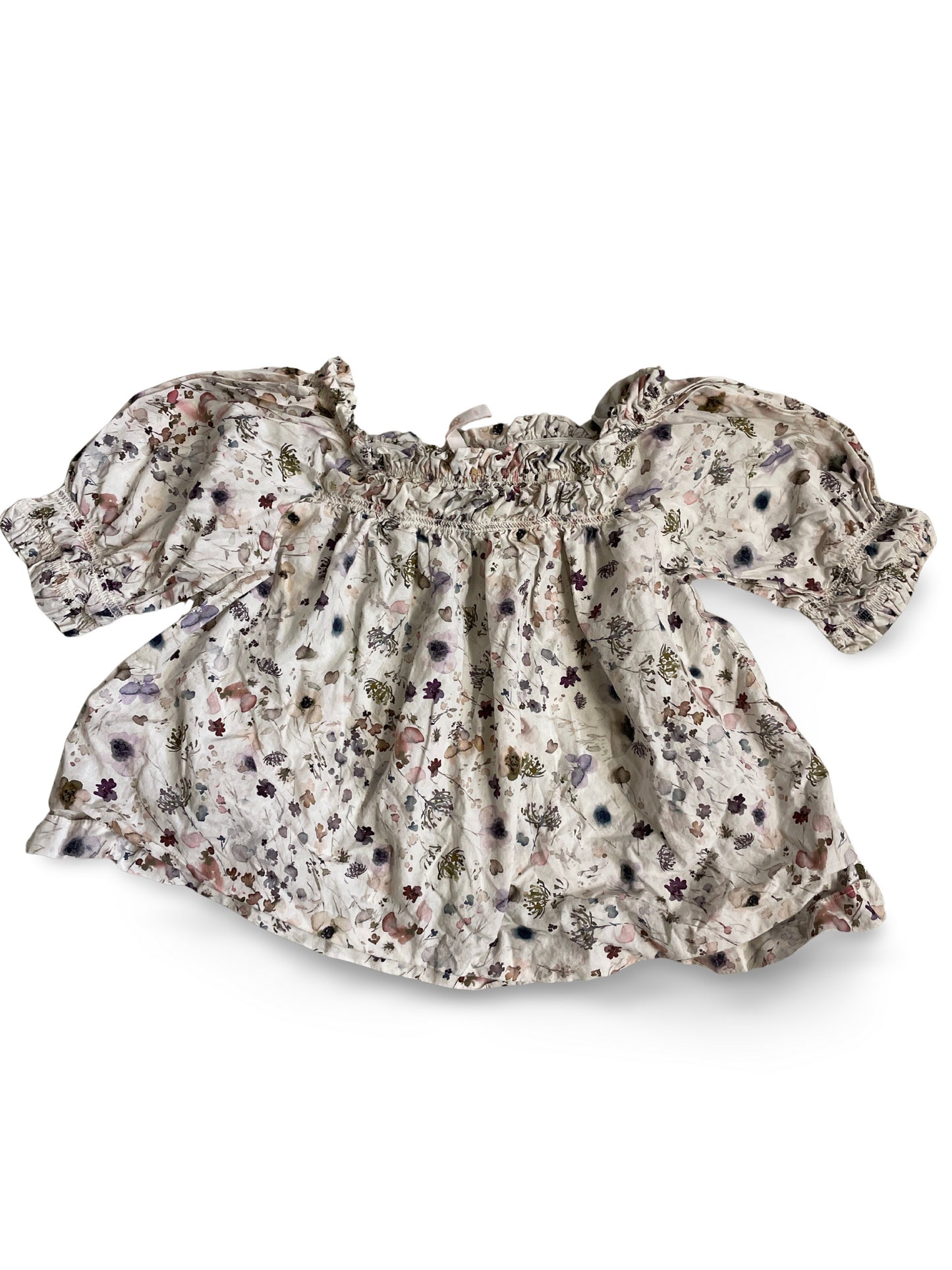 Bluse lang Blumen - Gr. 110