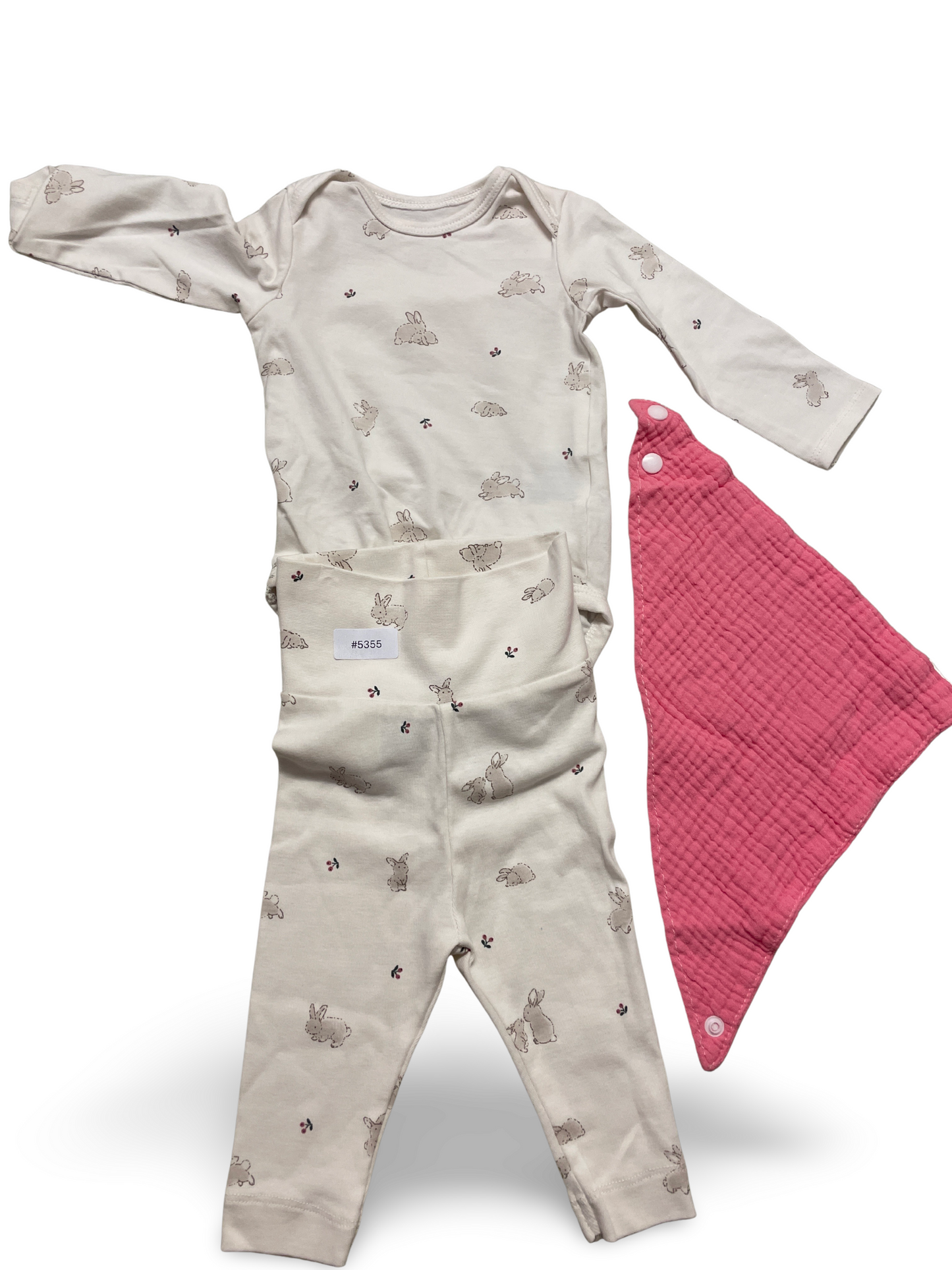 Body und Leggings mit Hasenprint - Gr. 62