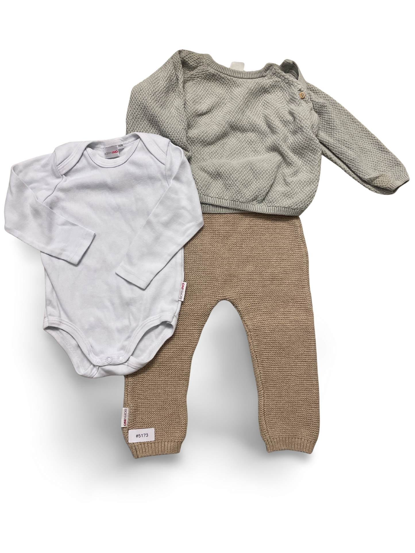 Body mit Strickpullover und Strumpfhose - Gr. 74