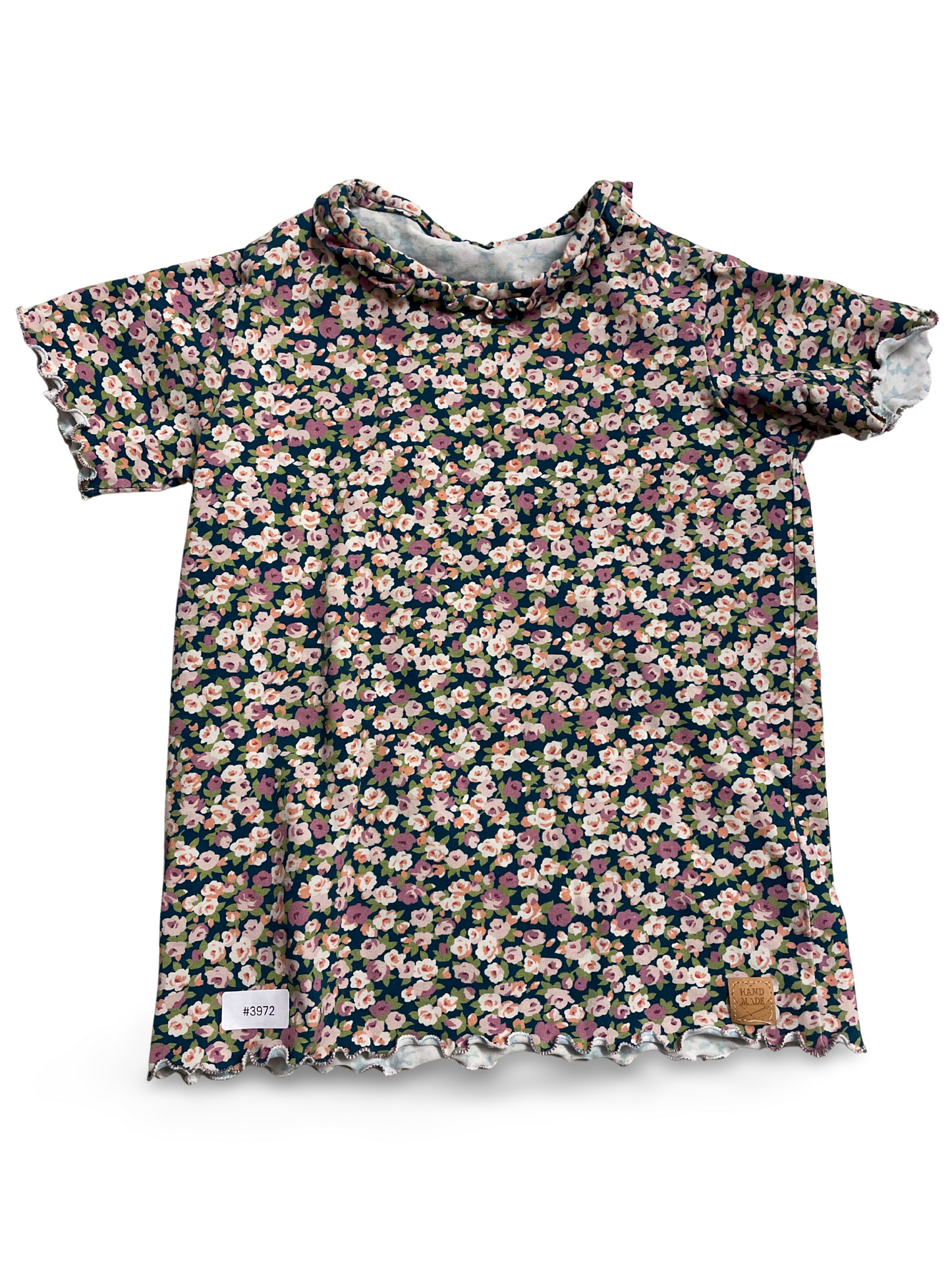 Geblümtes Shirt mit Rollkragen - Gr. 122