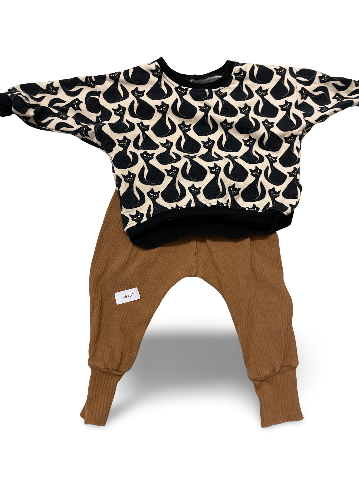Sweatshirt mit Katzenprint - Gr. 74