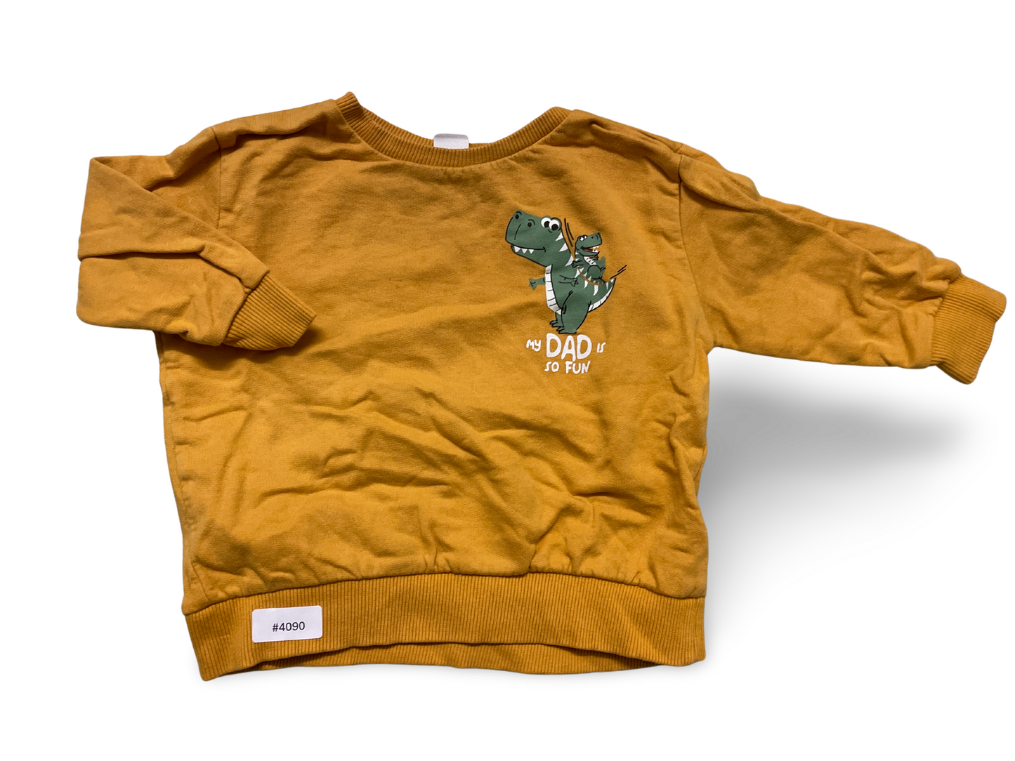 Gelbes Sweatshirt mit Dinosaurierprint - Gr. 74