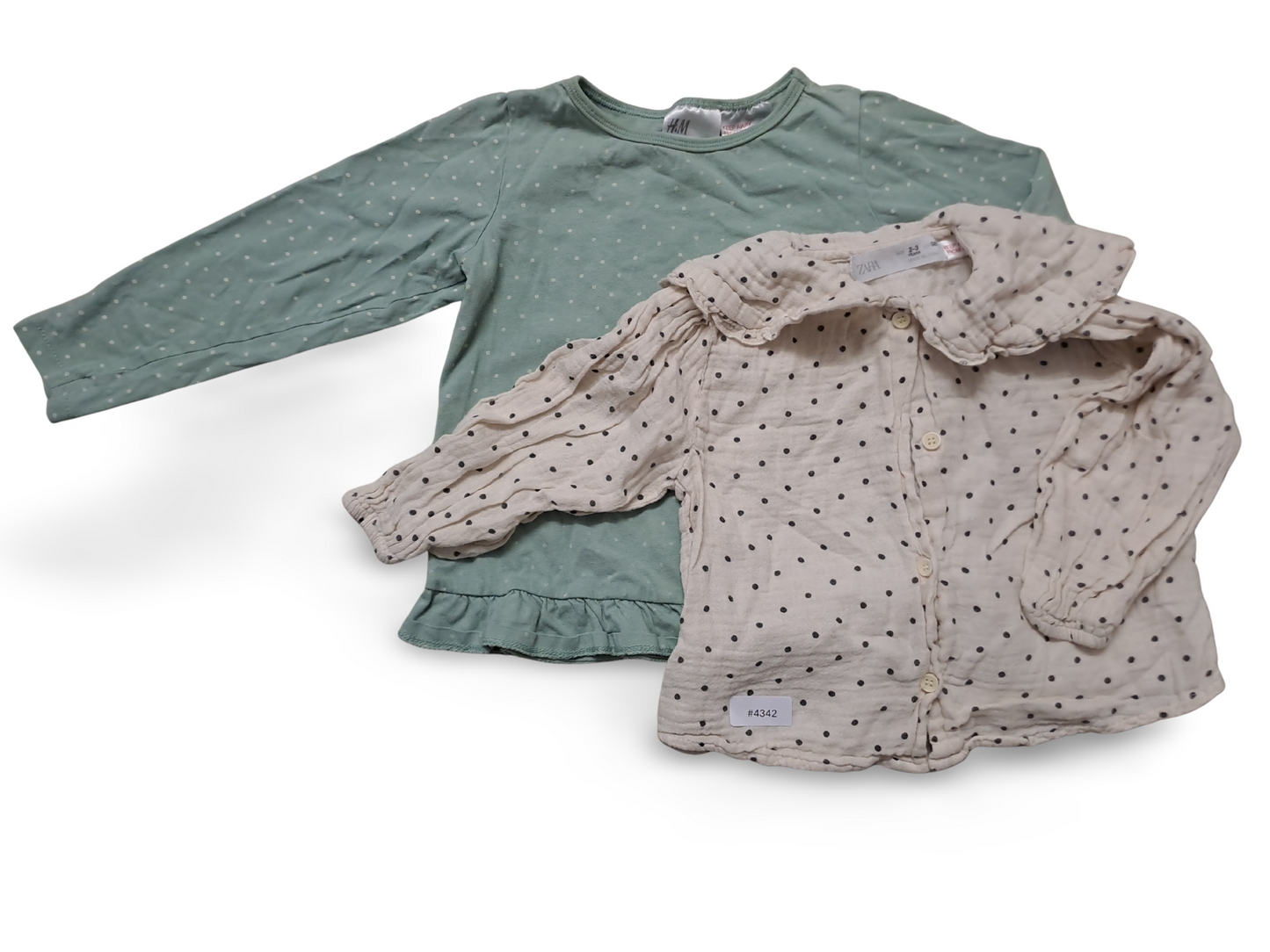 2er Bundle Langarmshirt und Bluse - Gr. 98