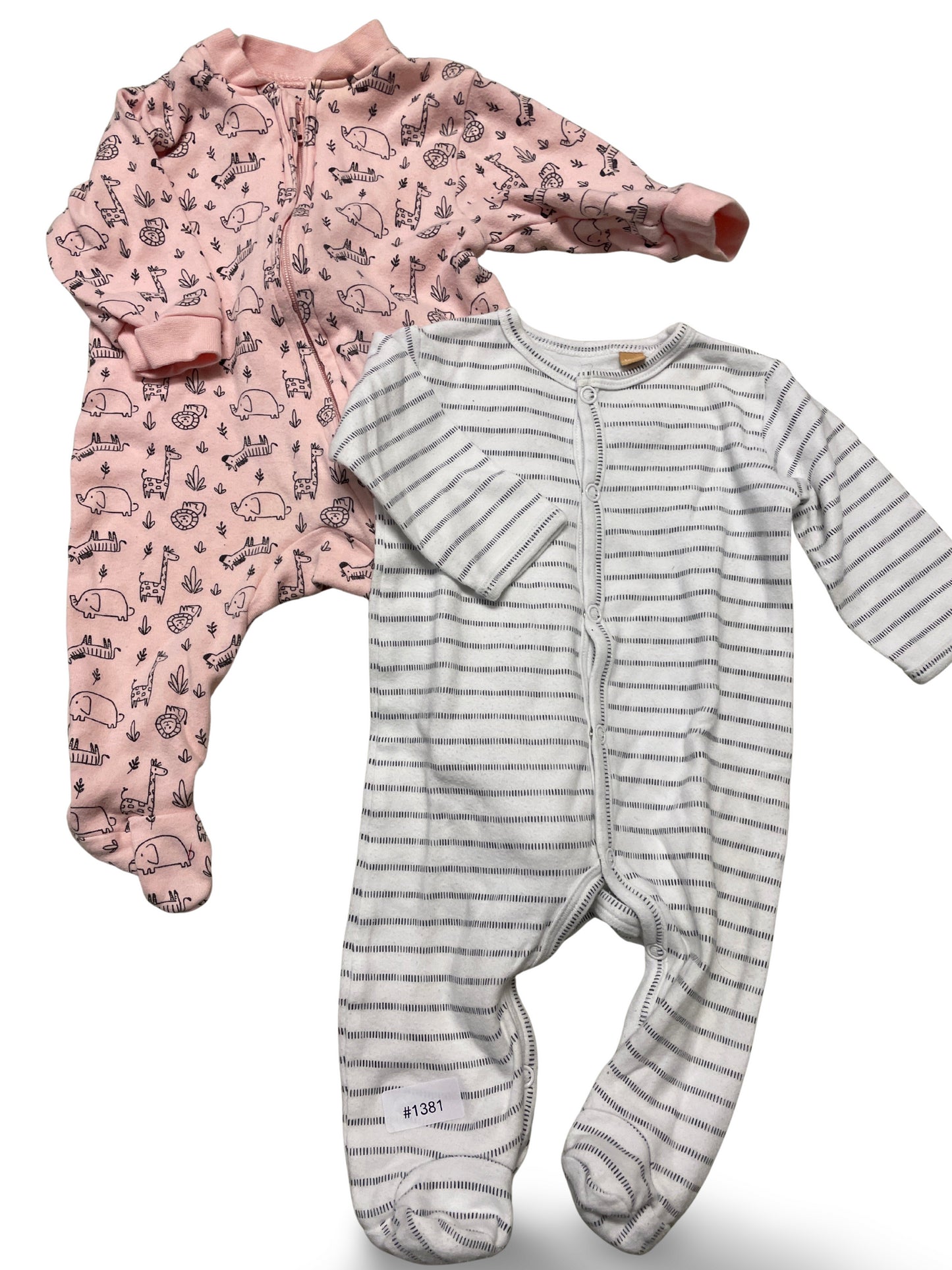 2er Bundle Strampler mit Tiermotiven - Gr. 56