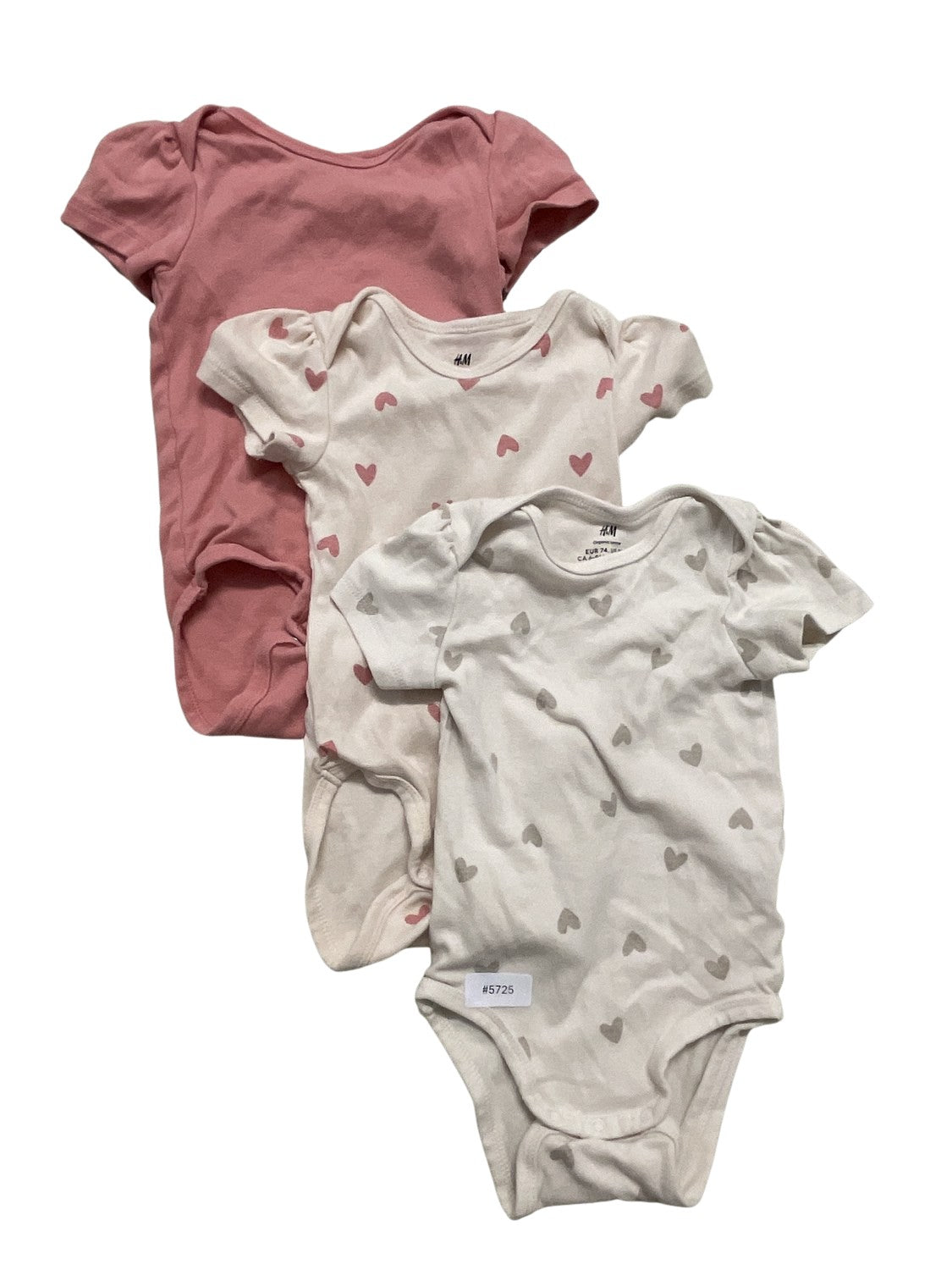 3er Bundle Body mit Herzmuster - Gr. 74