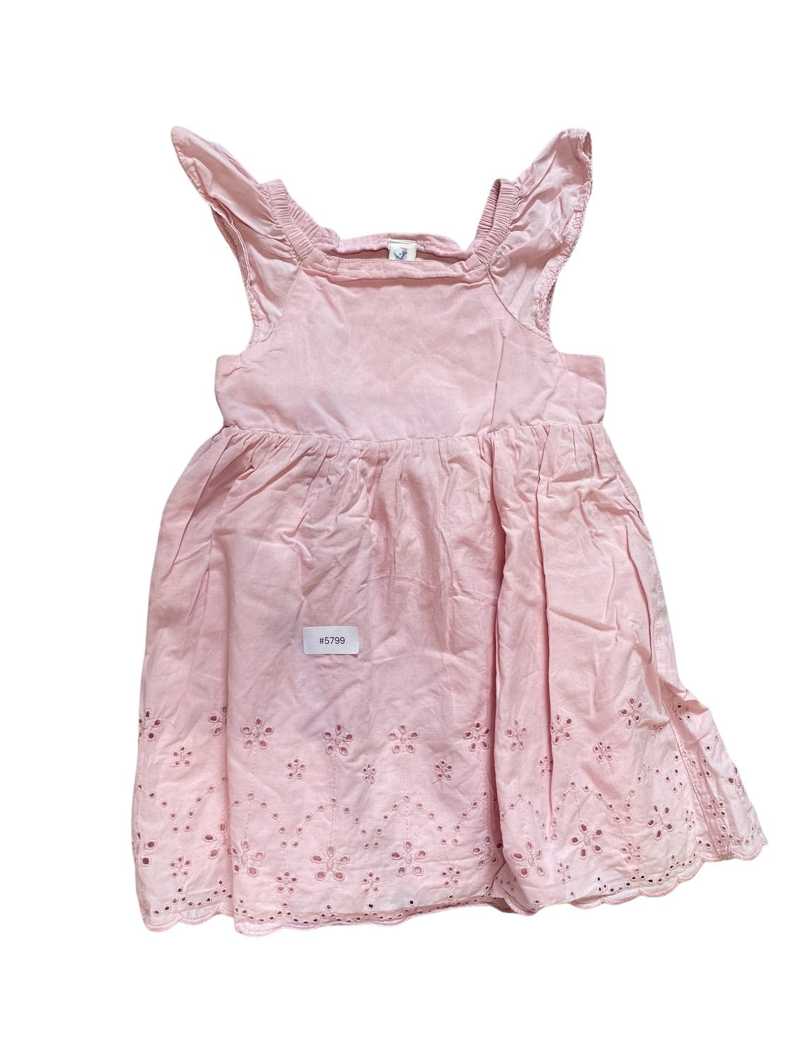 Rosa Kleid mit Spitze - Gr. 92