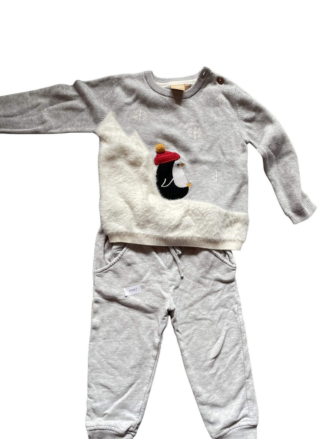 Pullover mit Pinguin-Motiv - Gr. 98