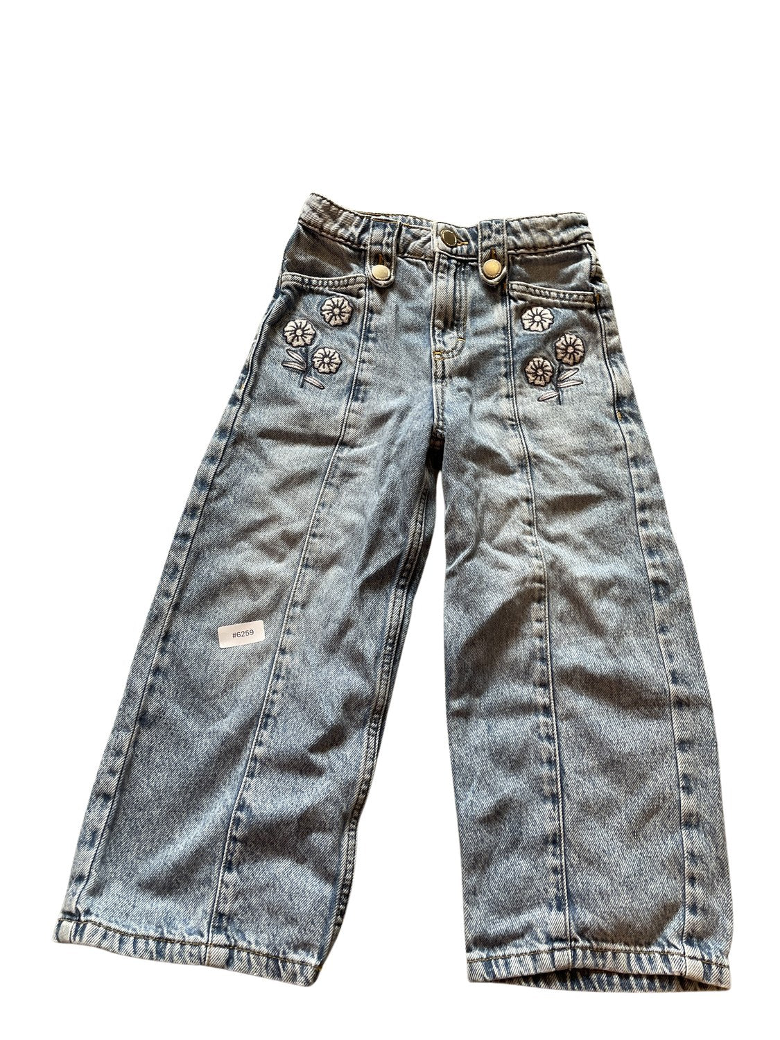 Jeans mit Blumenmuster - Gr. 116