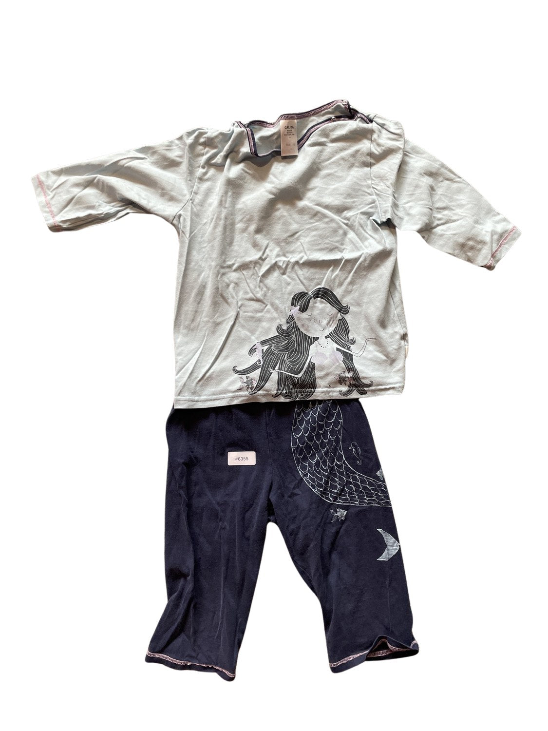 Langarm Pyjama mit Mädchenmotiv - Gr. 104