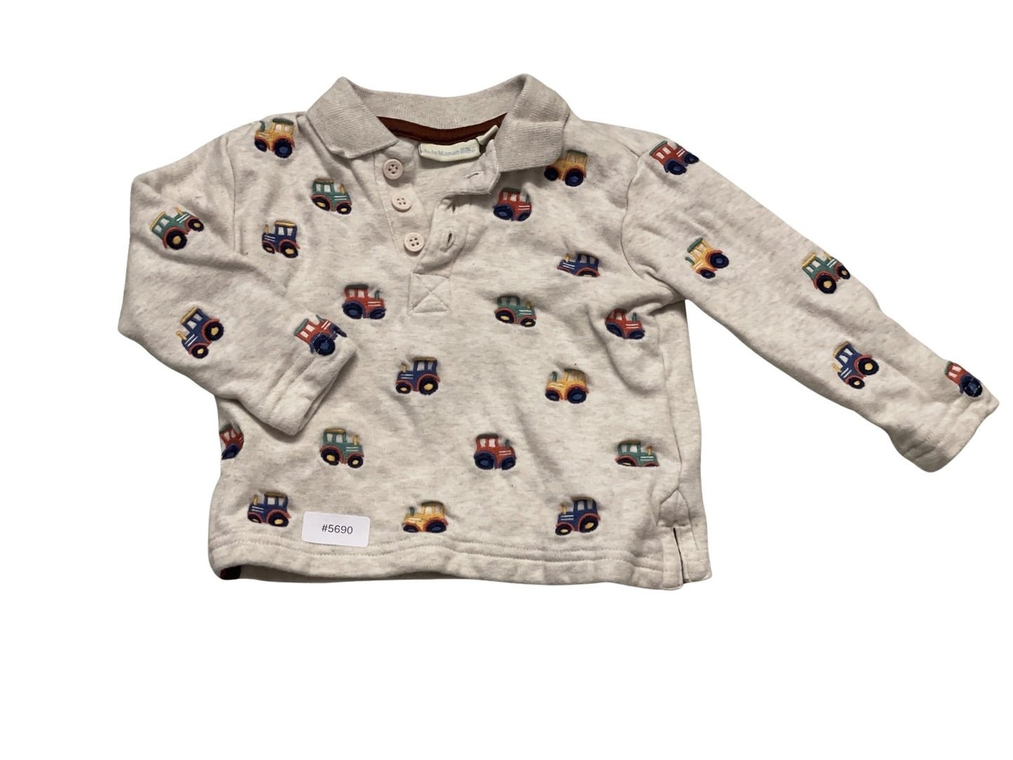 Pullover mit Traktor-Muster - Gr. 80