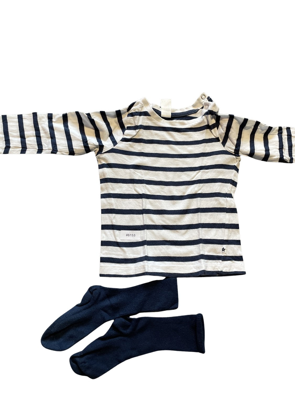 Gestreiftes Shirt mit Socken - Gr. 86