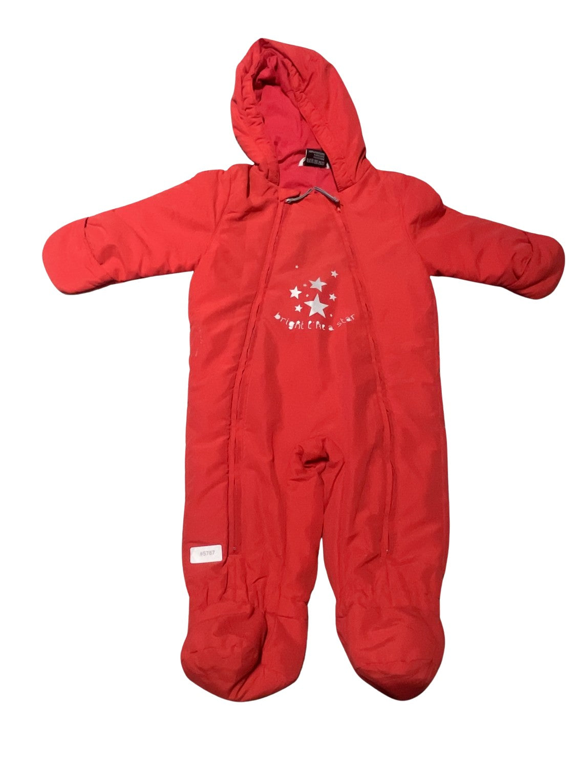 Roter Strampler mit Kapuze - Gr. 74