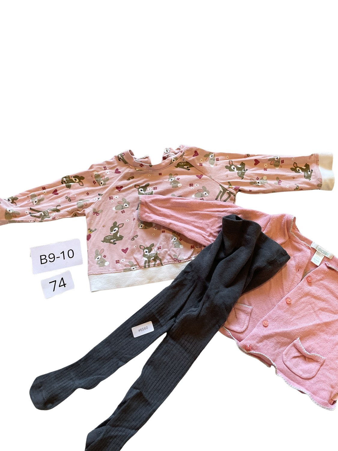 Set Strampler, Strumpfhose und Pullover - Gr. 74