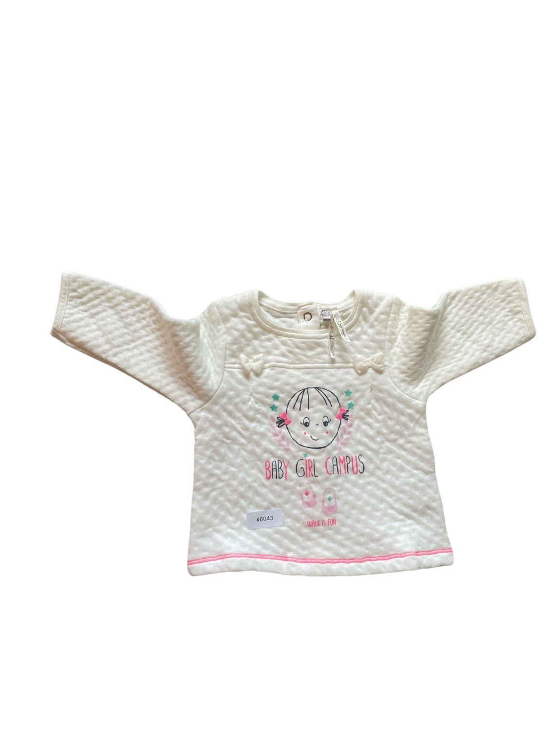 Weisser Pullover mit Motiv - Gr. 62