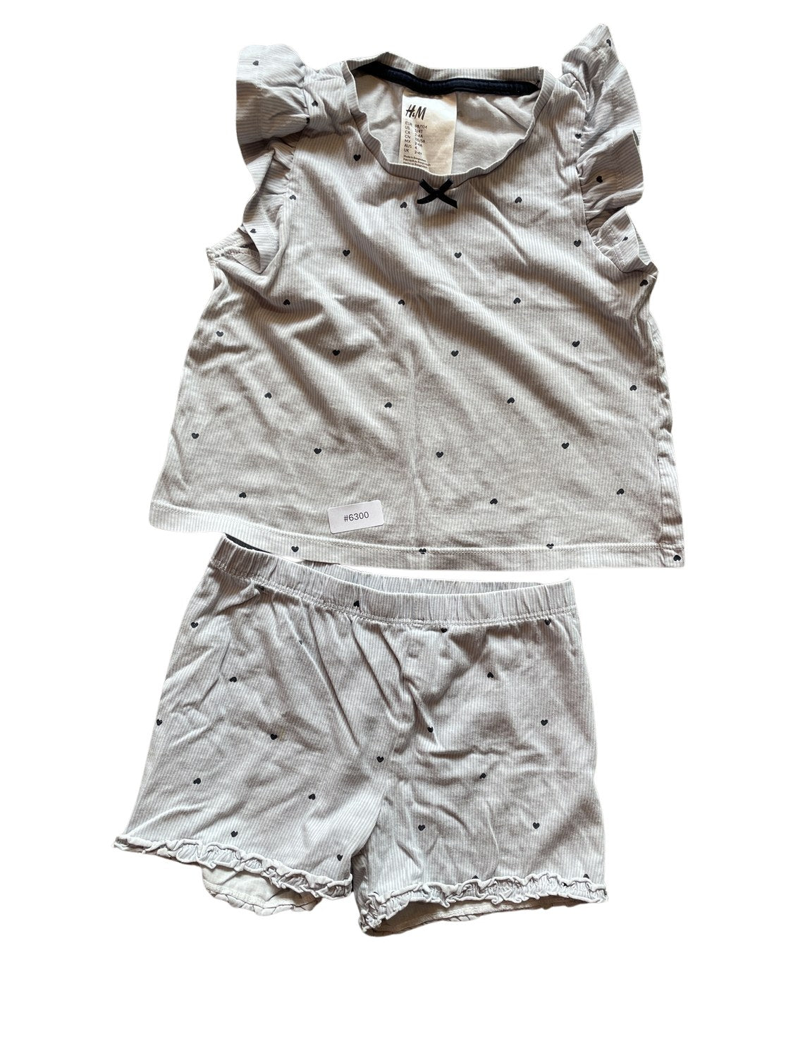 Süsses Pyjama-Set mit Herzmuster - Gr. 98