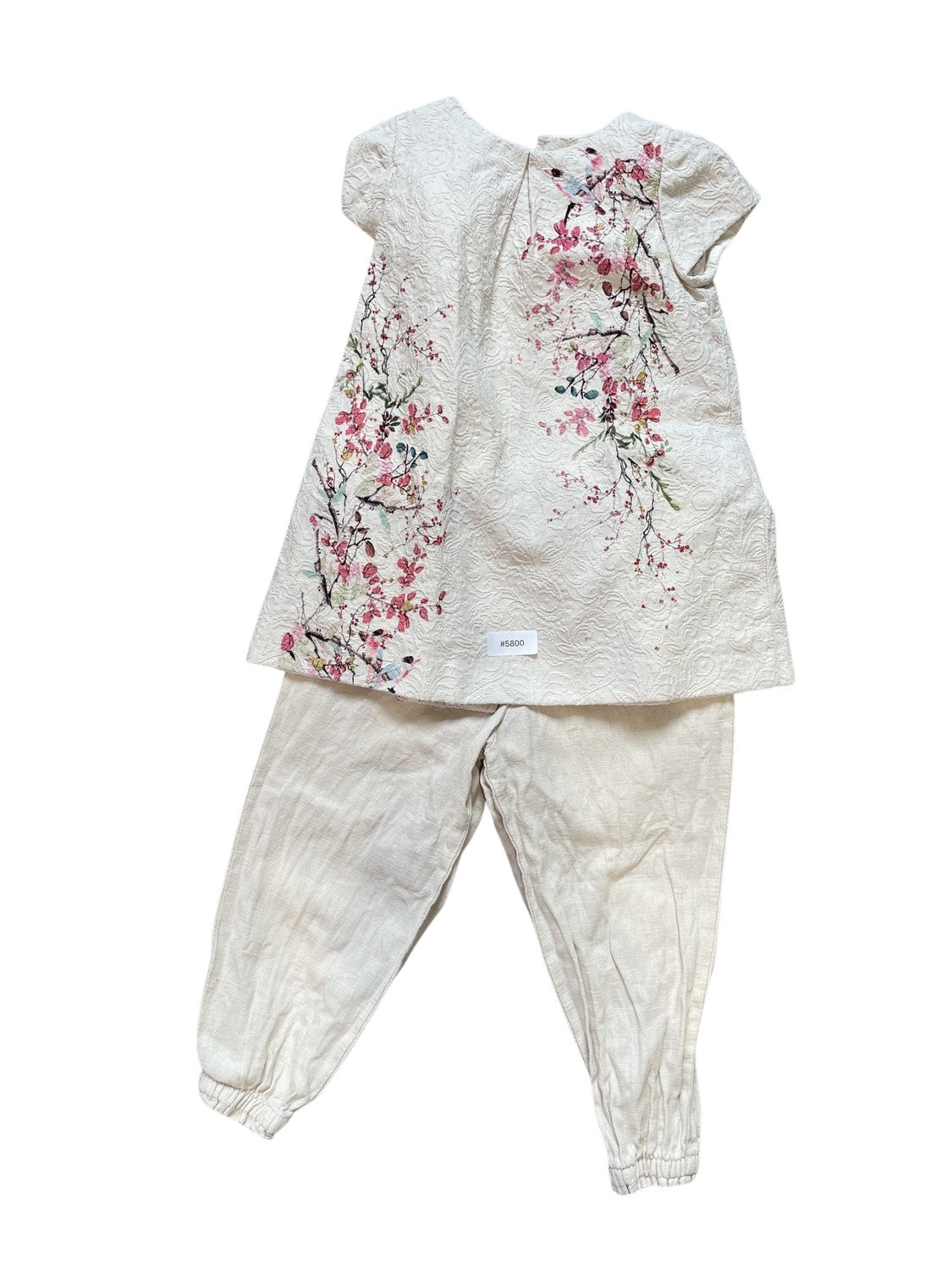 Blumenkleid mit Hose - Gr. 92