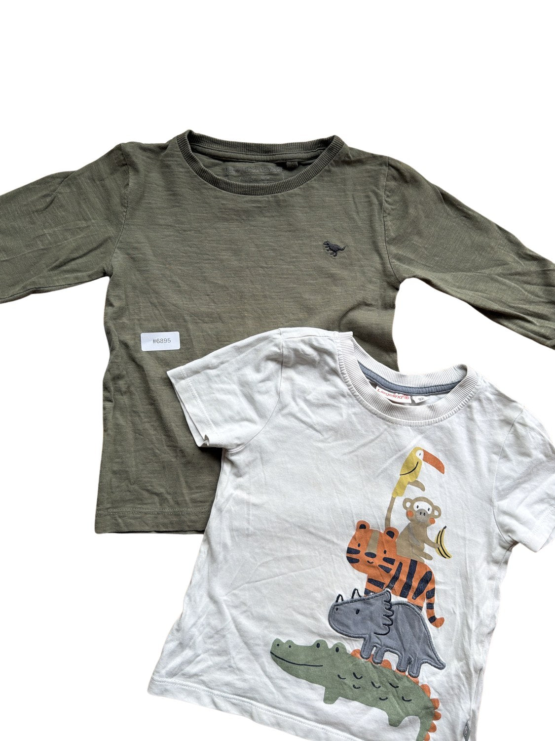 2-Piece Bundle Long-Sleeve Shirt & T-Shirt - Size 92