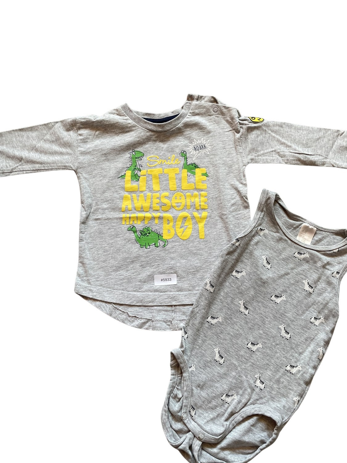 2er Bundle Langarmshirt und Body - Gr. 80