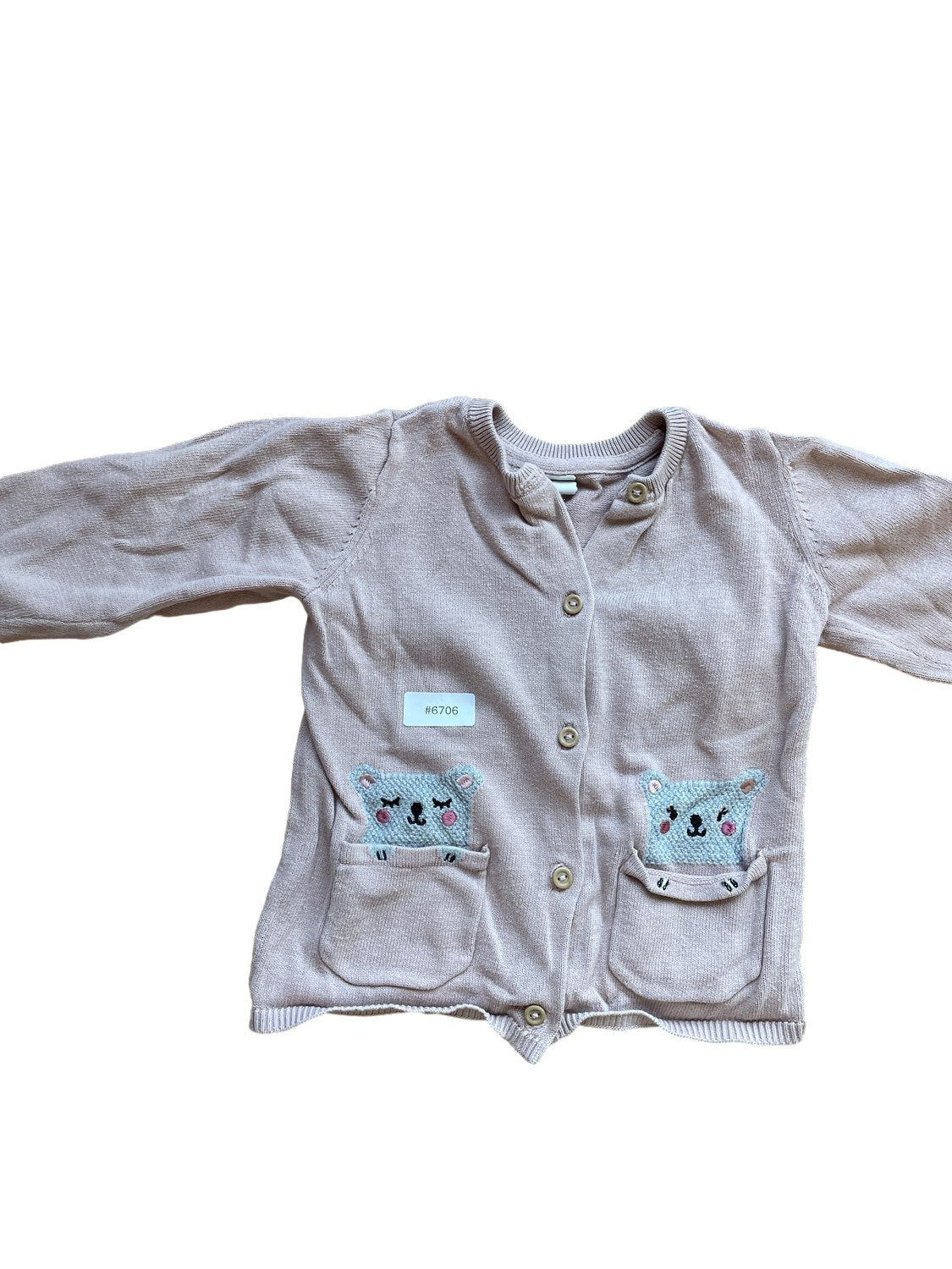 Süsse Strickjacke mit Tiermotiven - Gr. 80