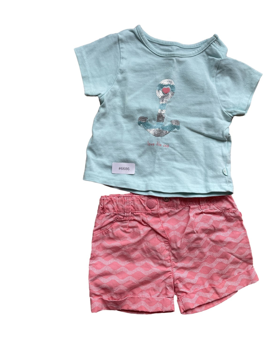 Süsses Set mit T-Shirt und Shorts - Gr. 56