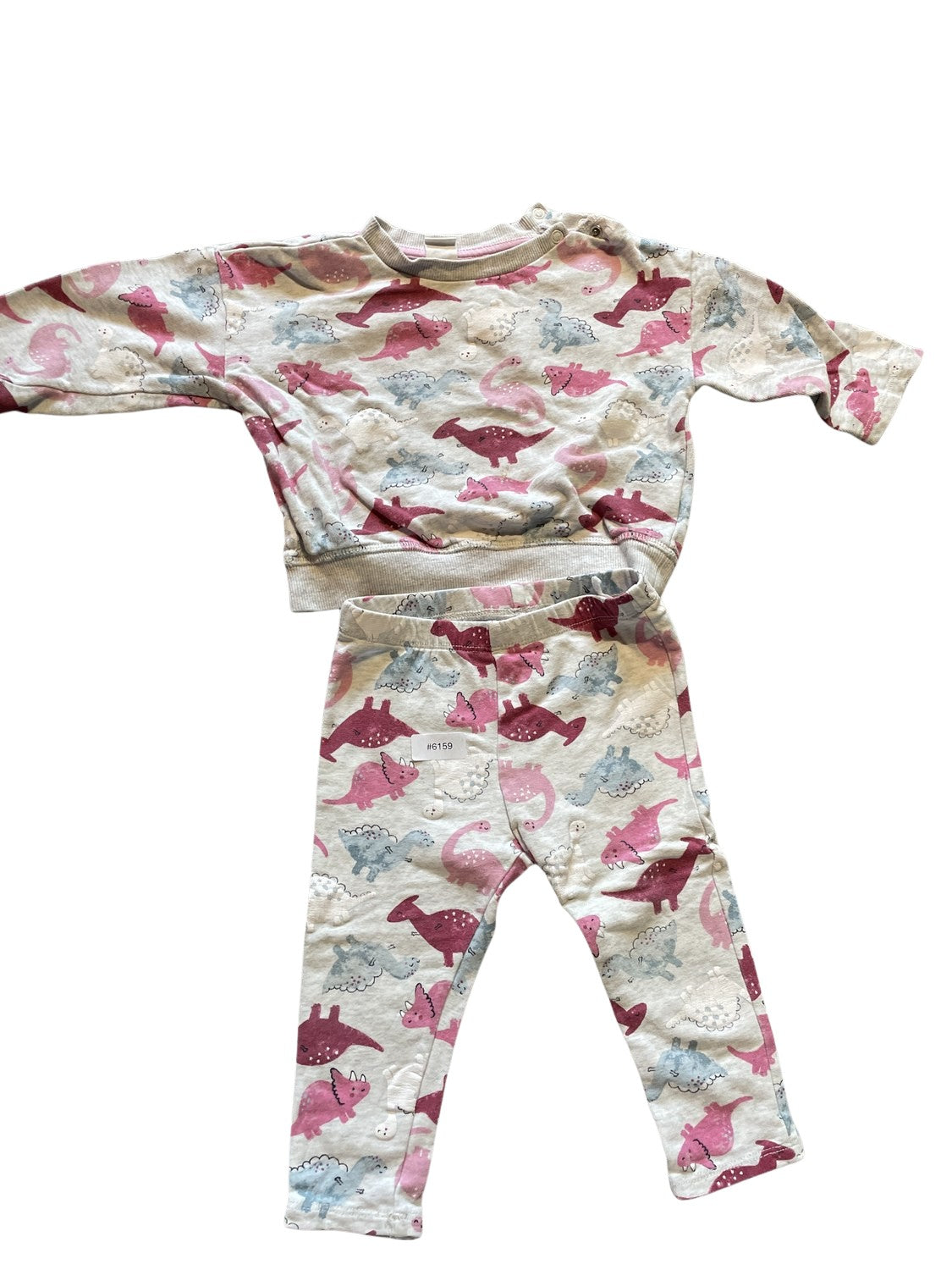Set Pullover und Leggings mit Dinosauriern - Gr. 80