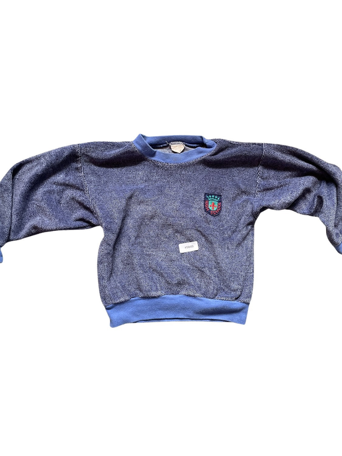 Blauer Kindersweater mit Wappen - Gr. 104