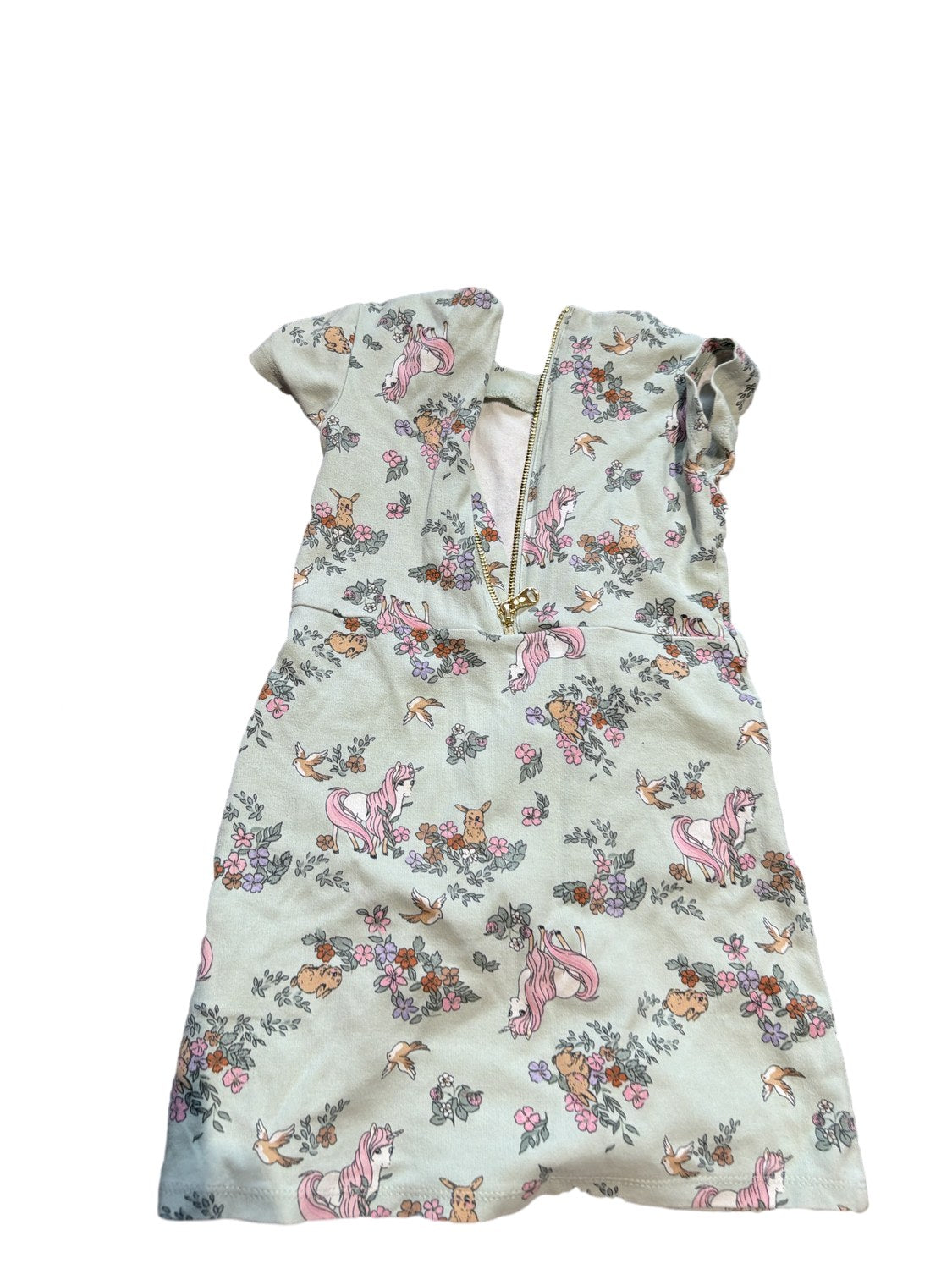 Short-sleeved unicorn dress - Size 110